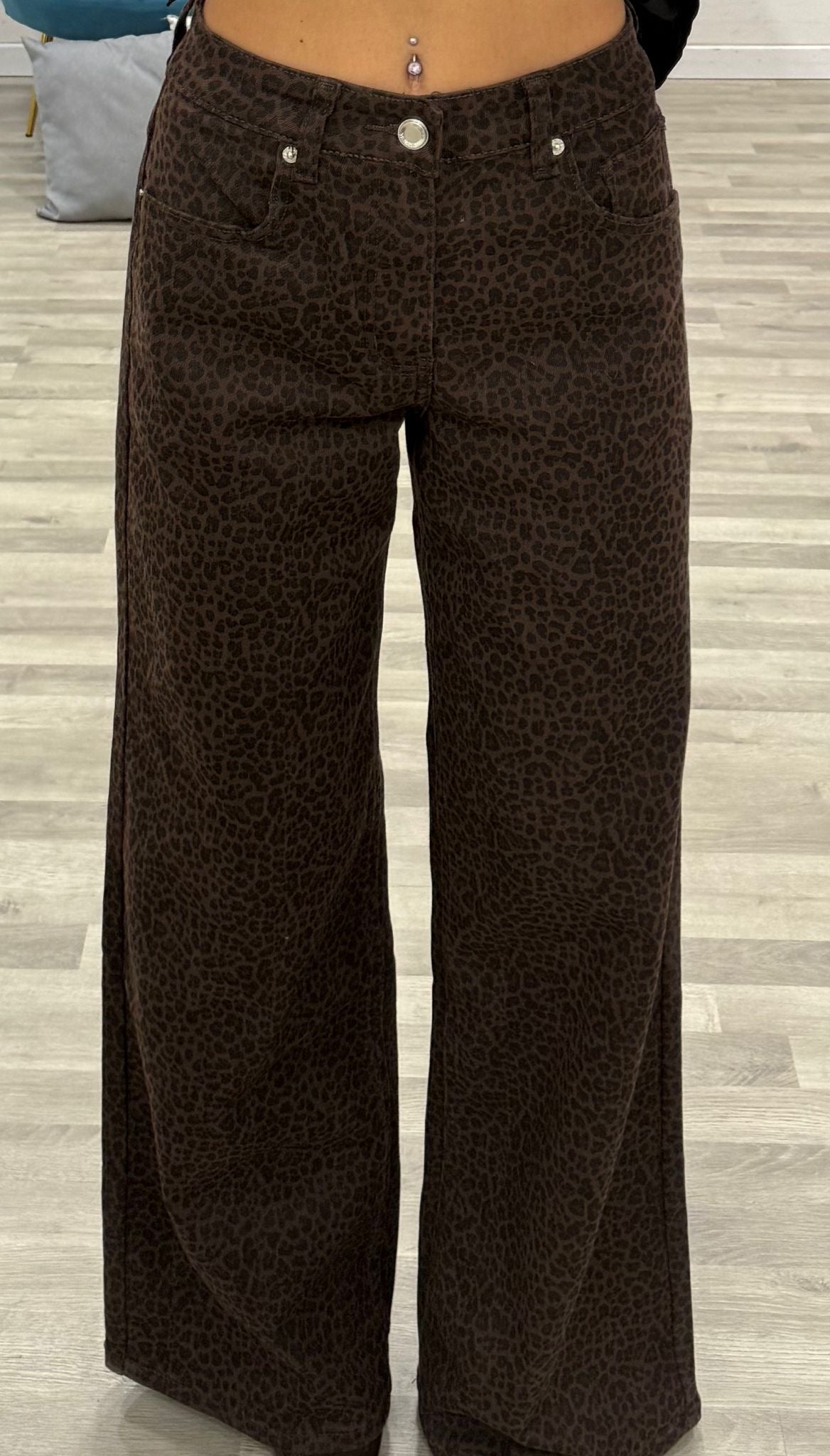 jeans palazzo brown