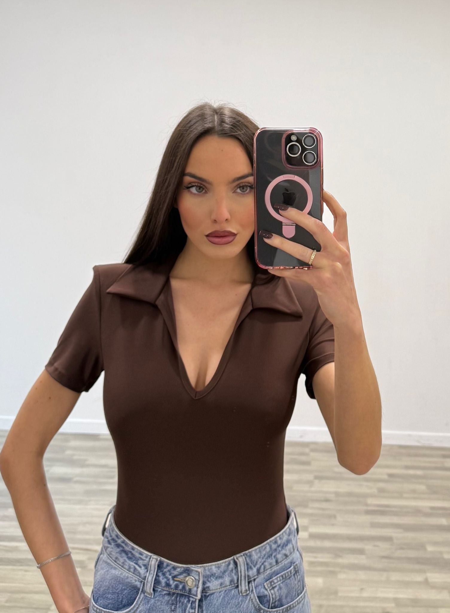 body a polo mezza manica
