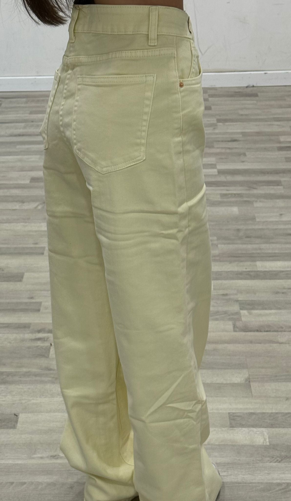 jeans palazzo giallo