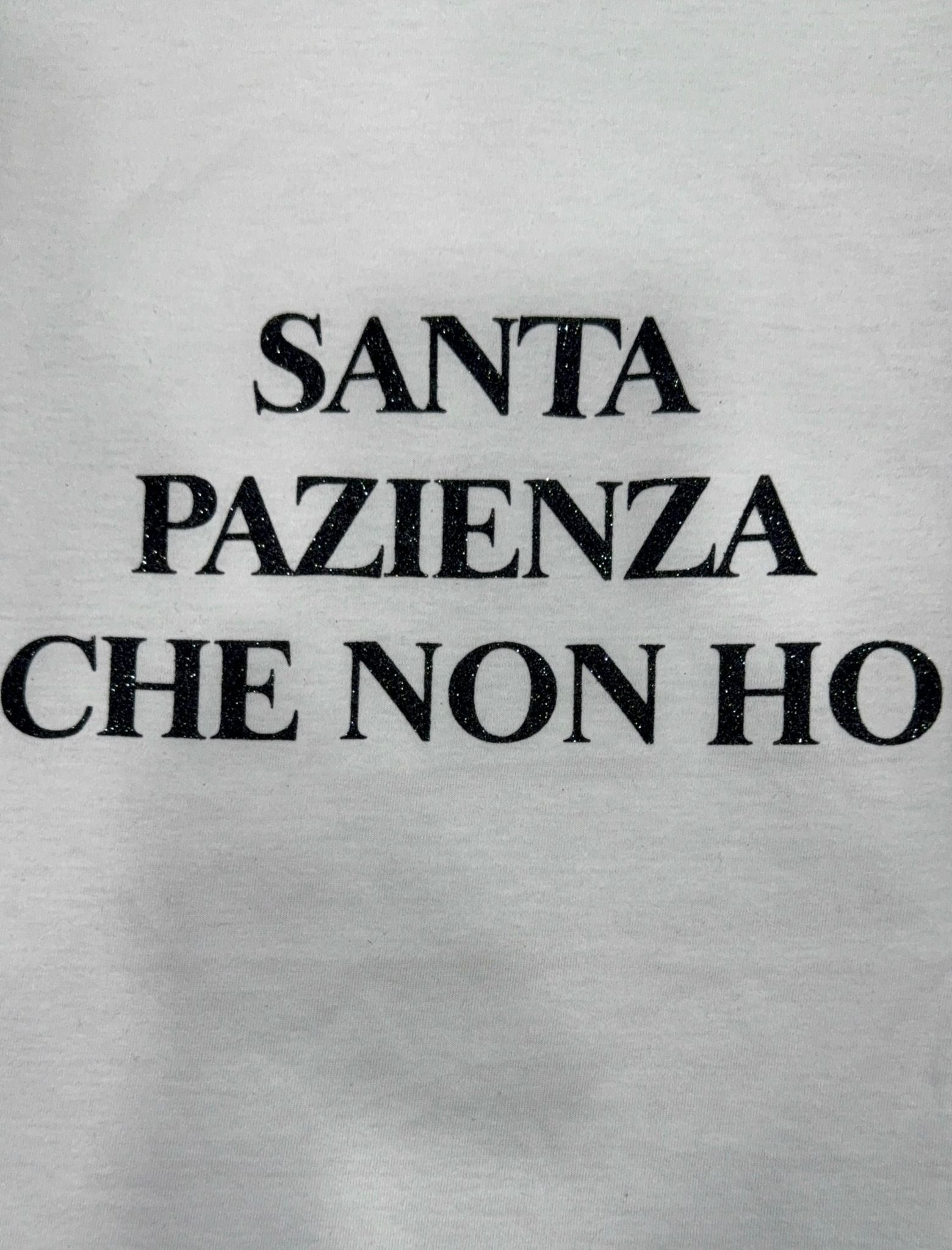 t-shirt santa pazienza che noin ho