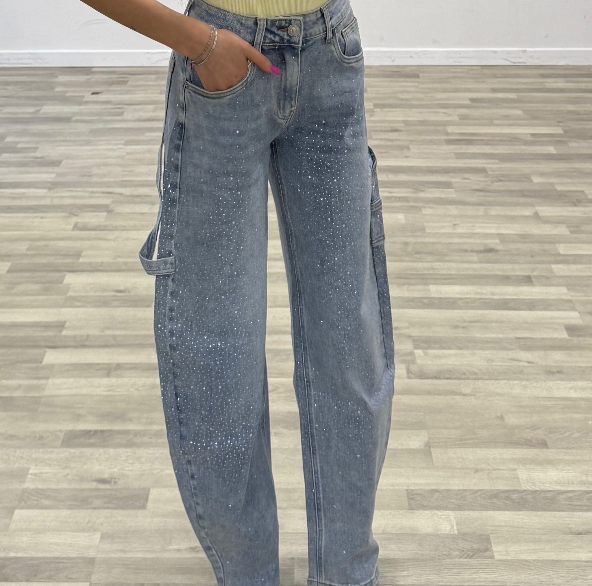 jeans strass ballon