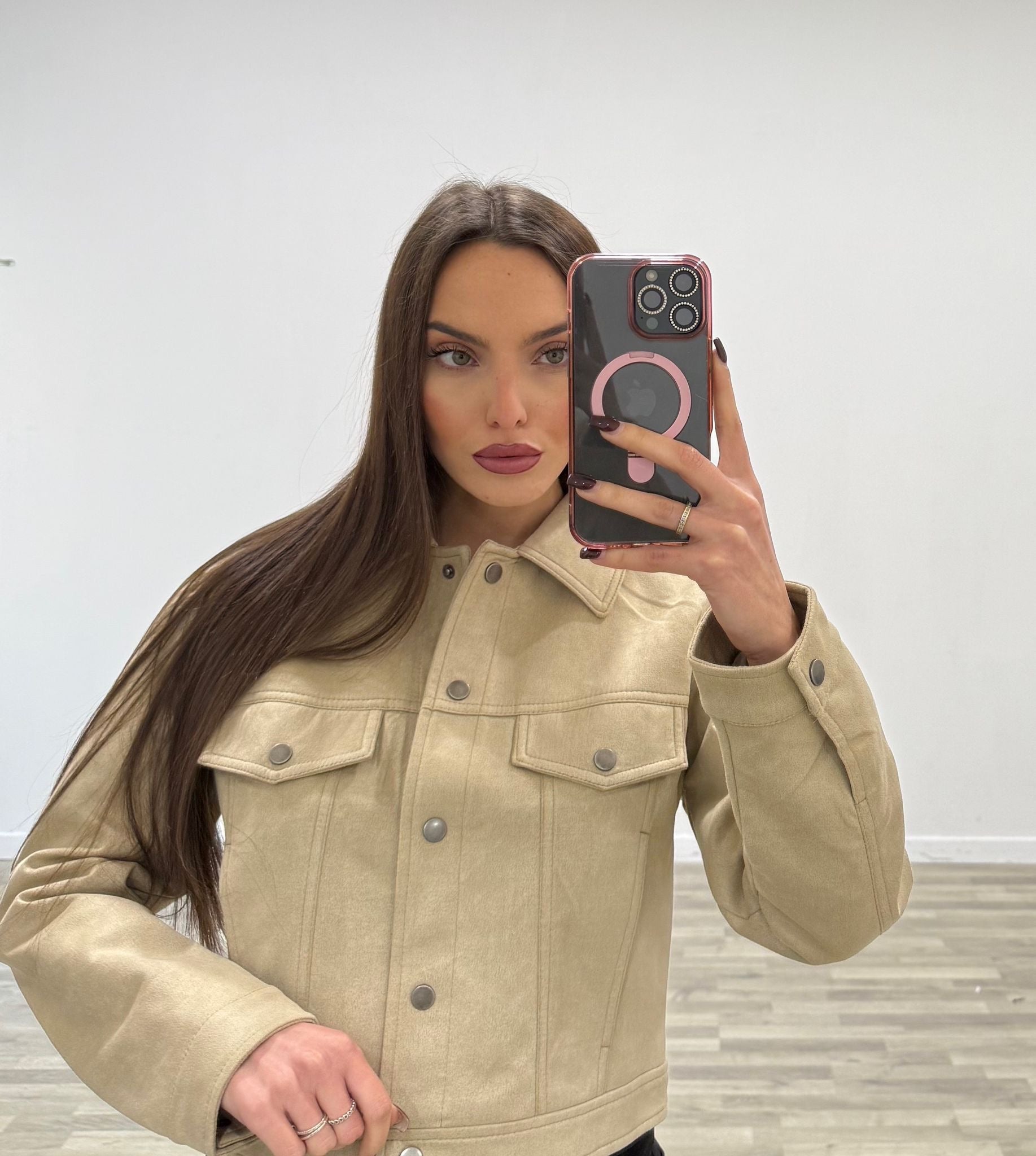 giubbino corto in camoscio