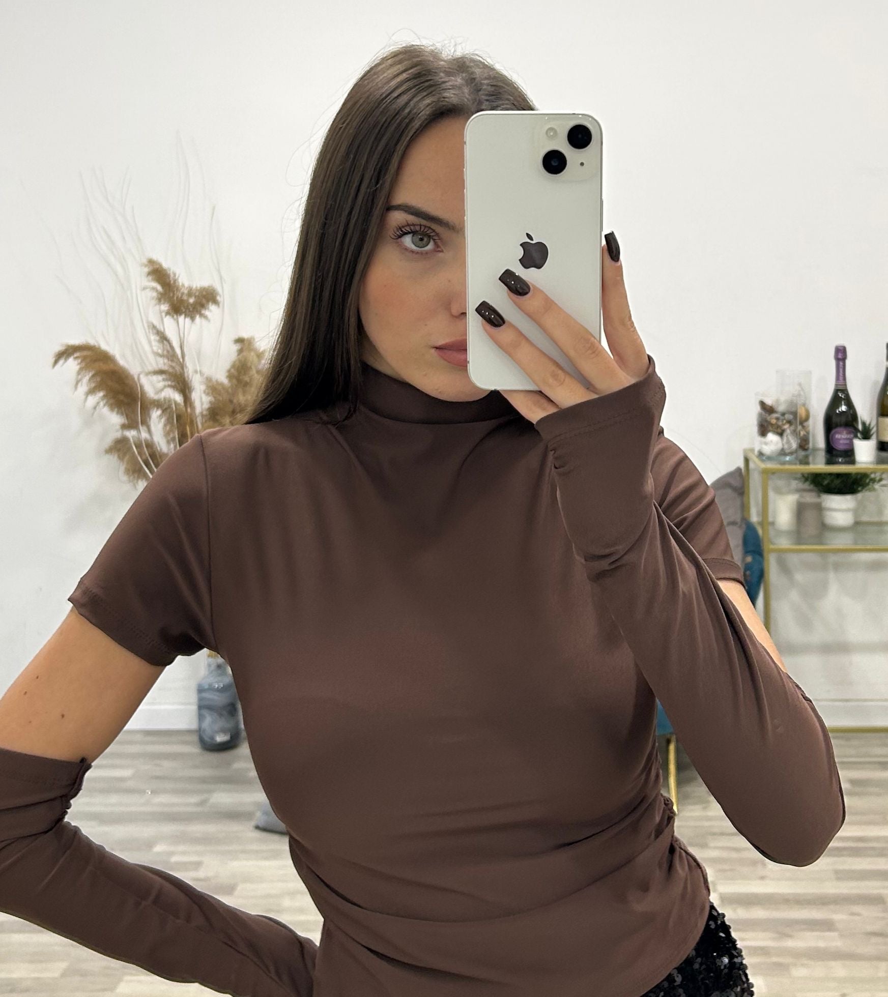 maglia licra con manicotti