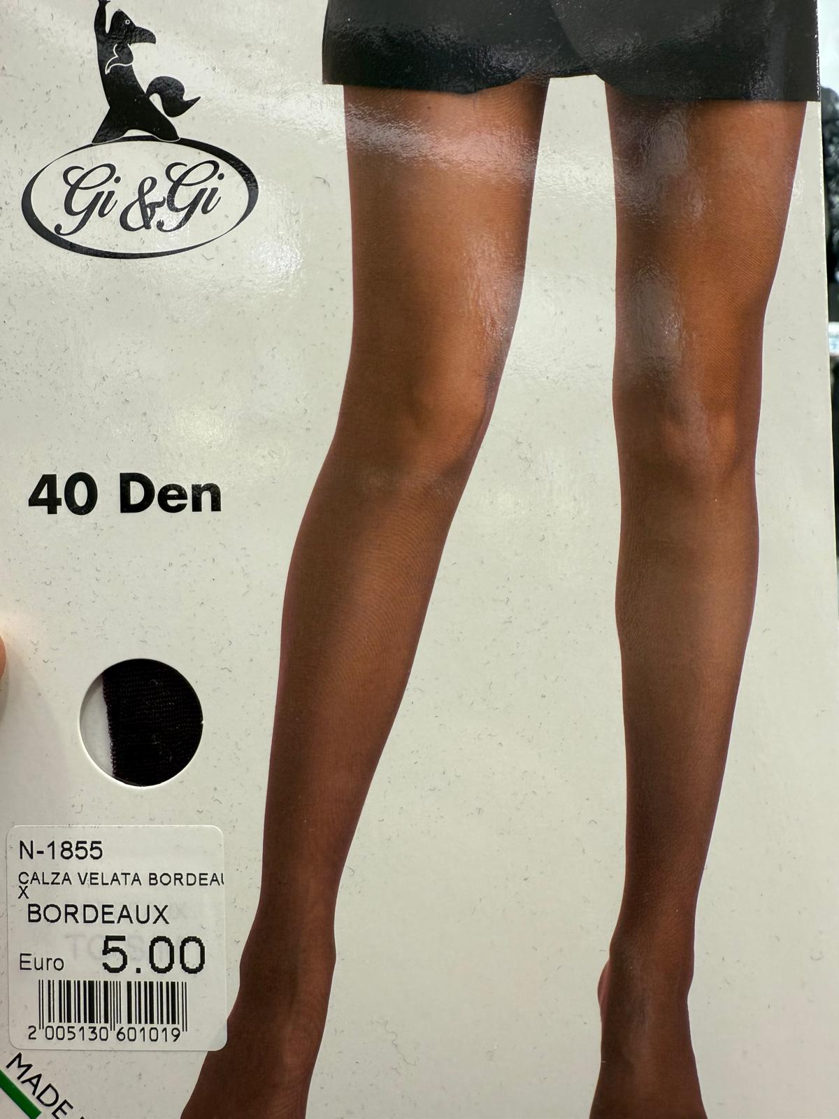 calza velata bordeaux