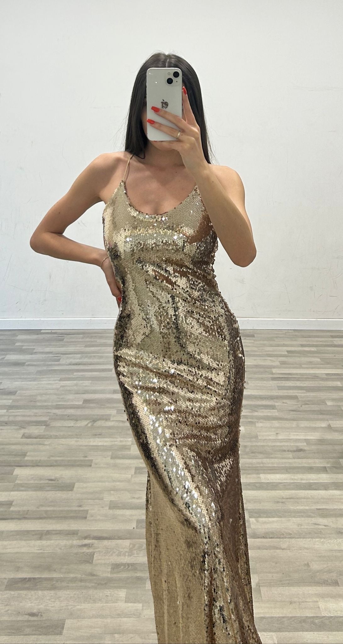 vestito smack con paillettes