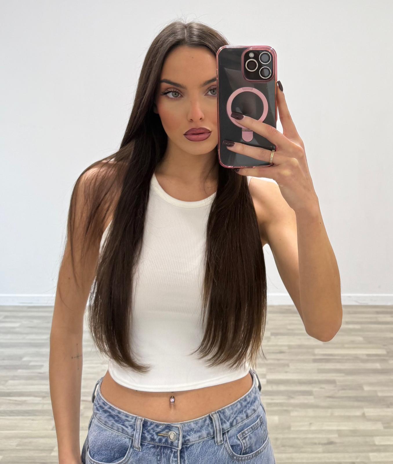 canotta corta a costine