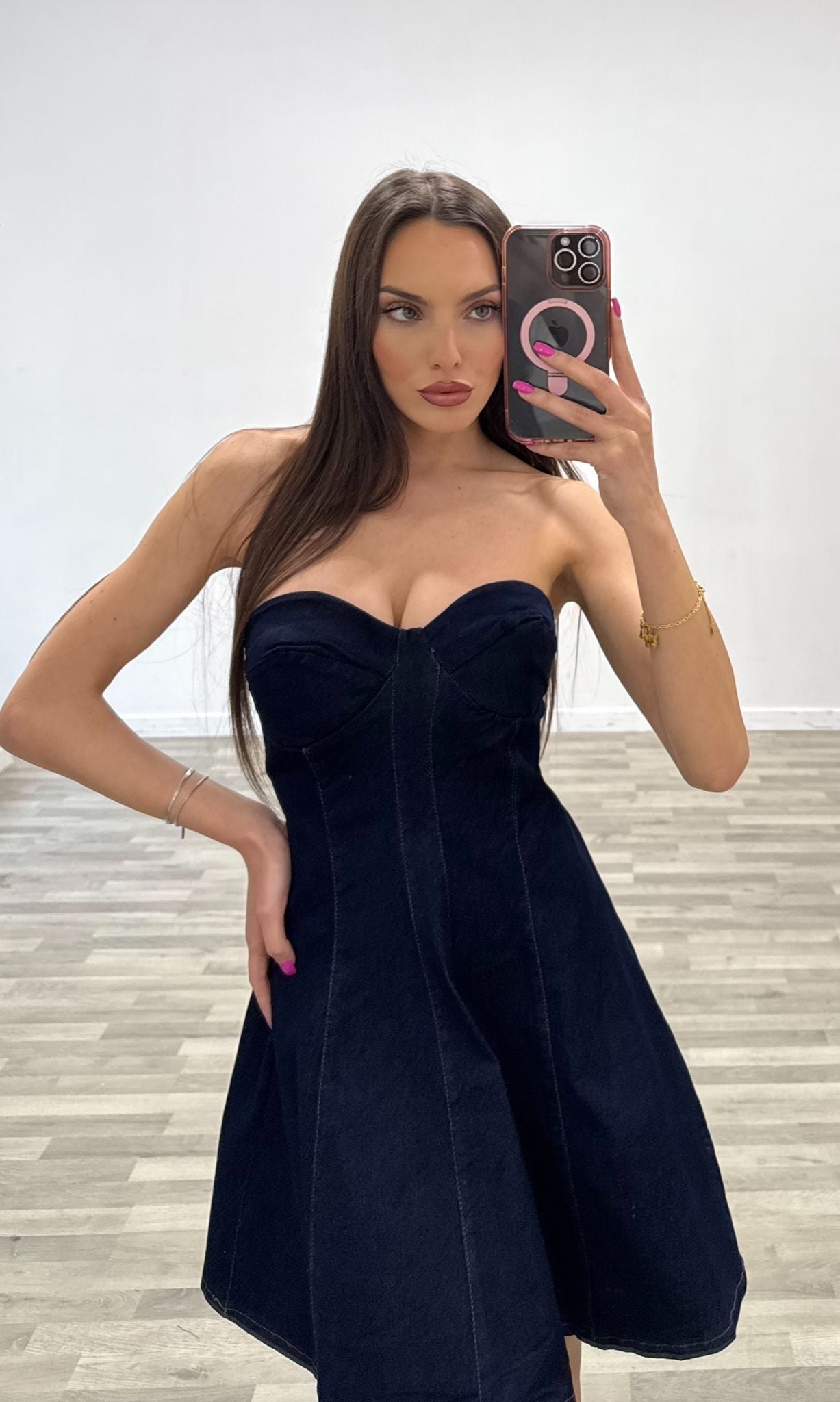 vestitino di jeans farfallina
