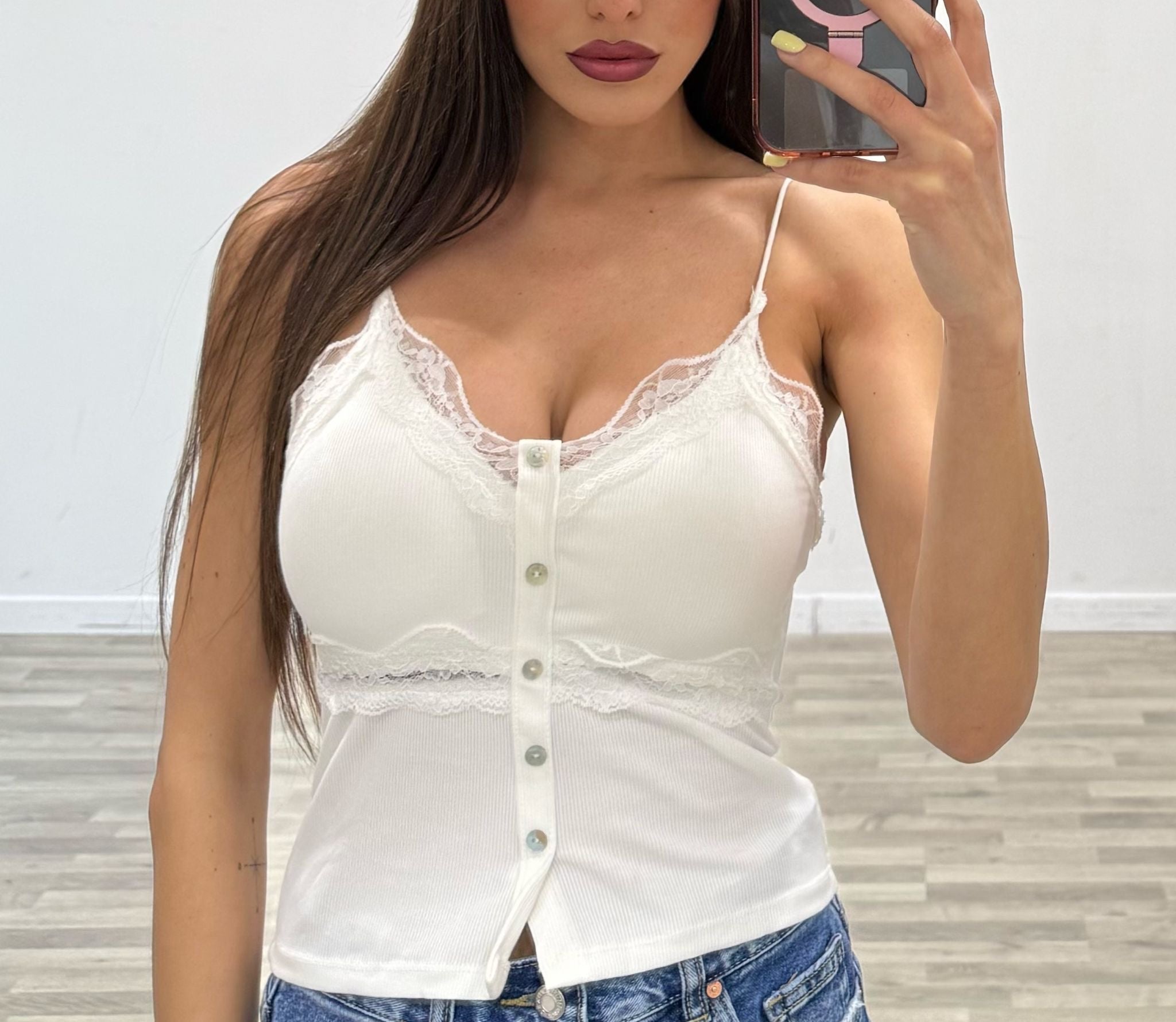 top costine con bottoncini