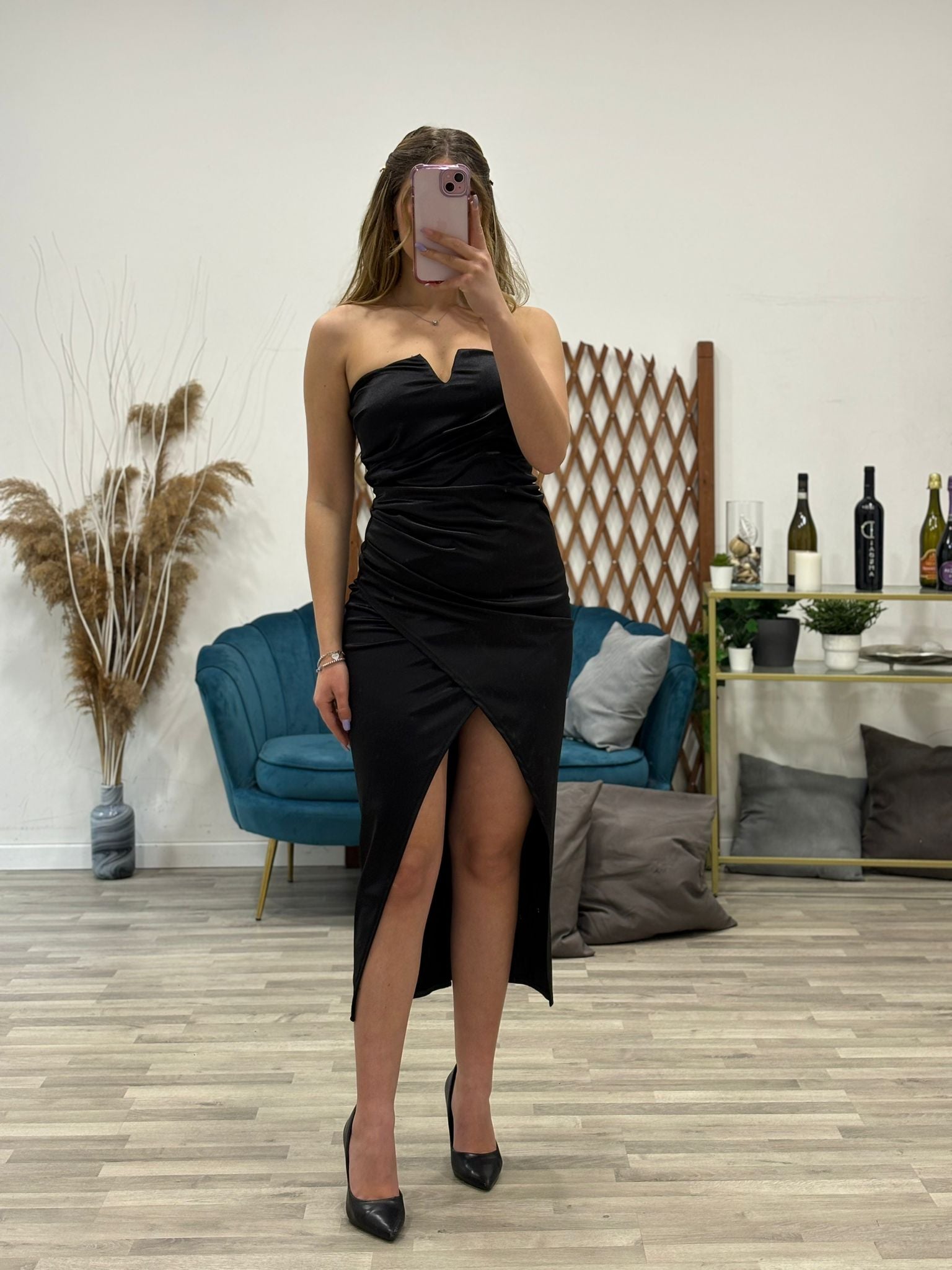 vestito quidly di raso