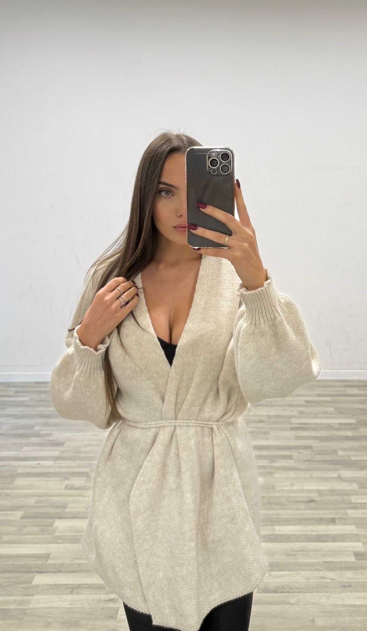 incrociatina di lana chiaia