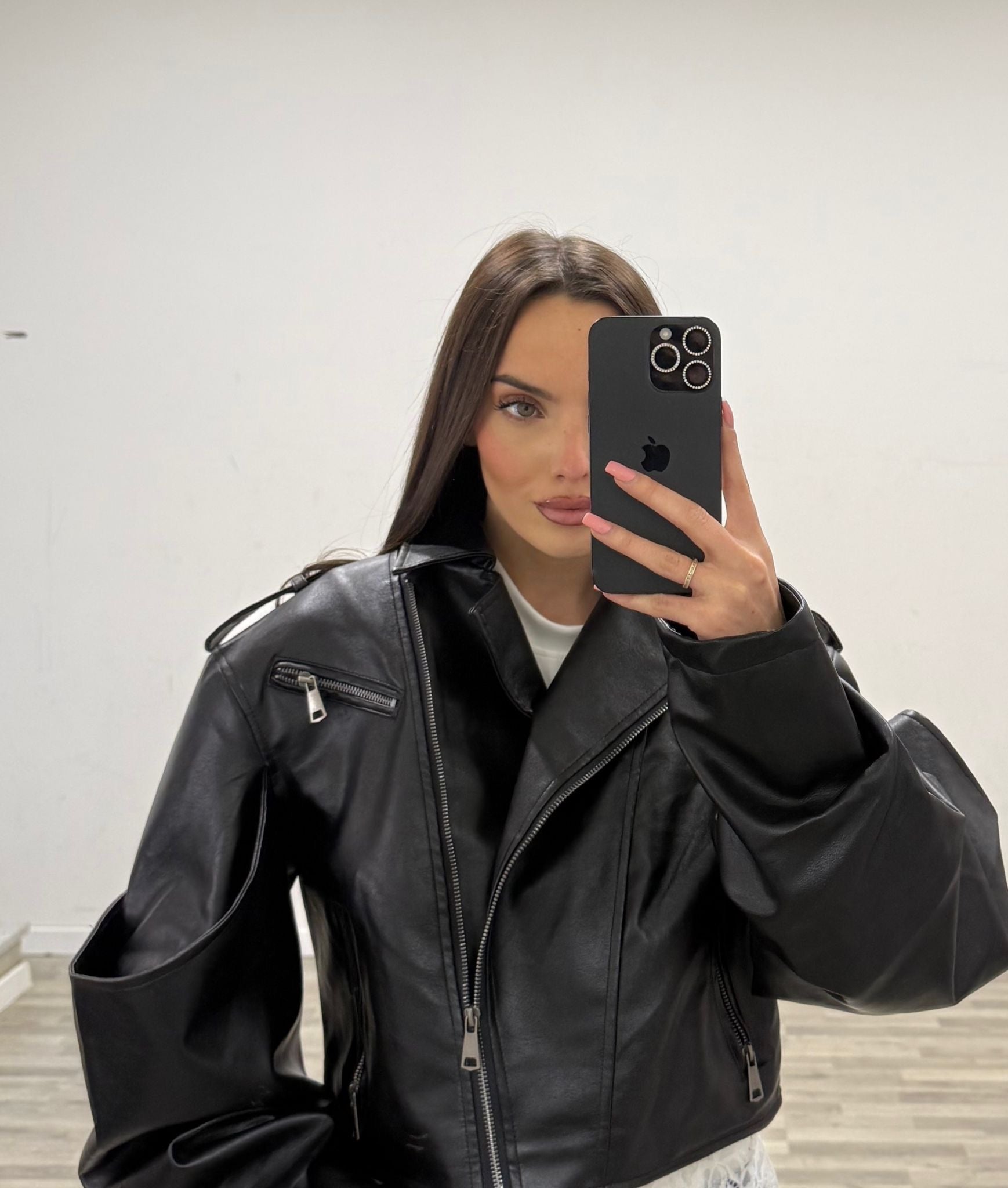 giubbino in ecopelle fly