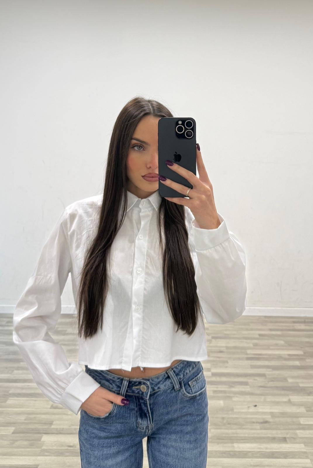 camicia corta di cotone