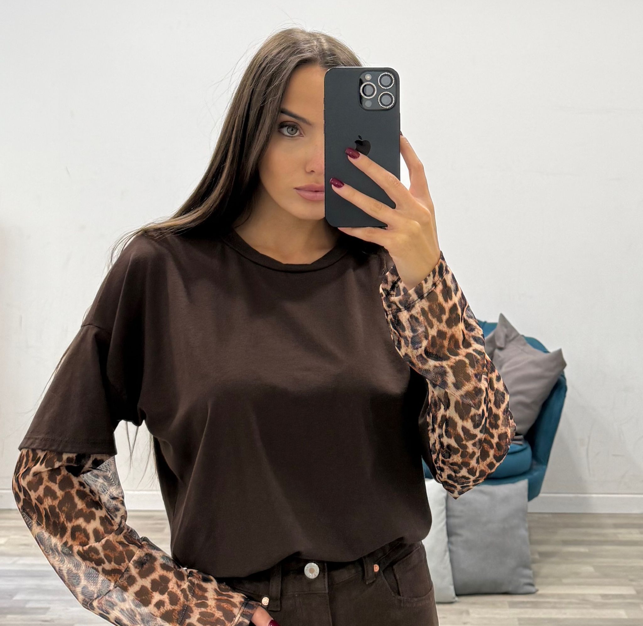 t-shirt leopardata good price