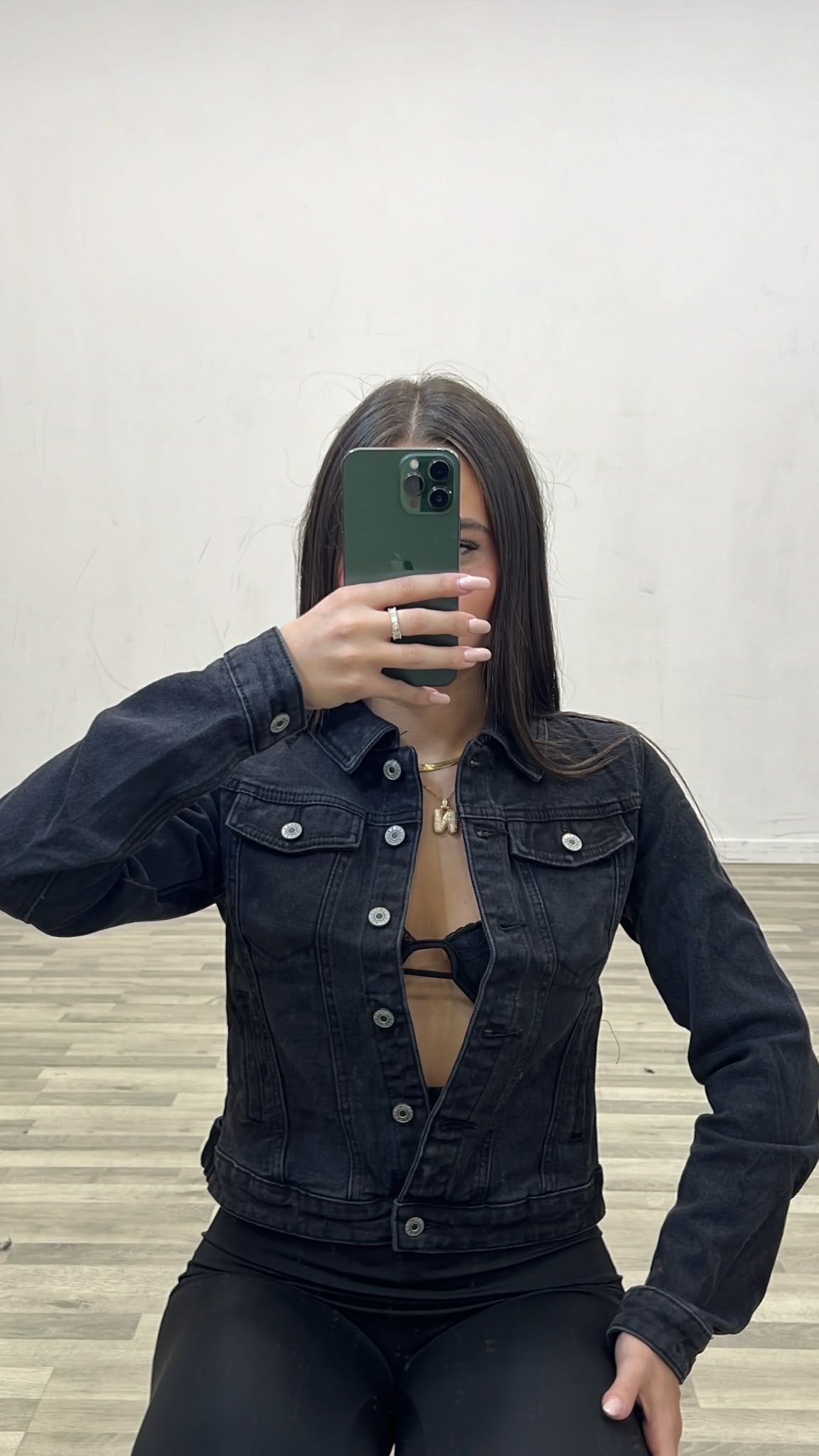 giubbino di jeans black joli'