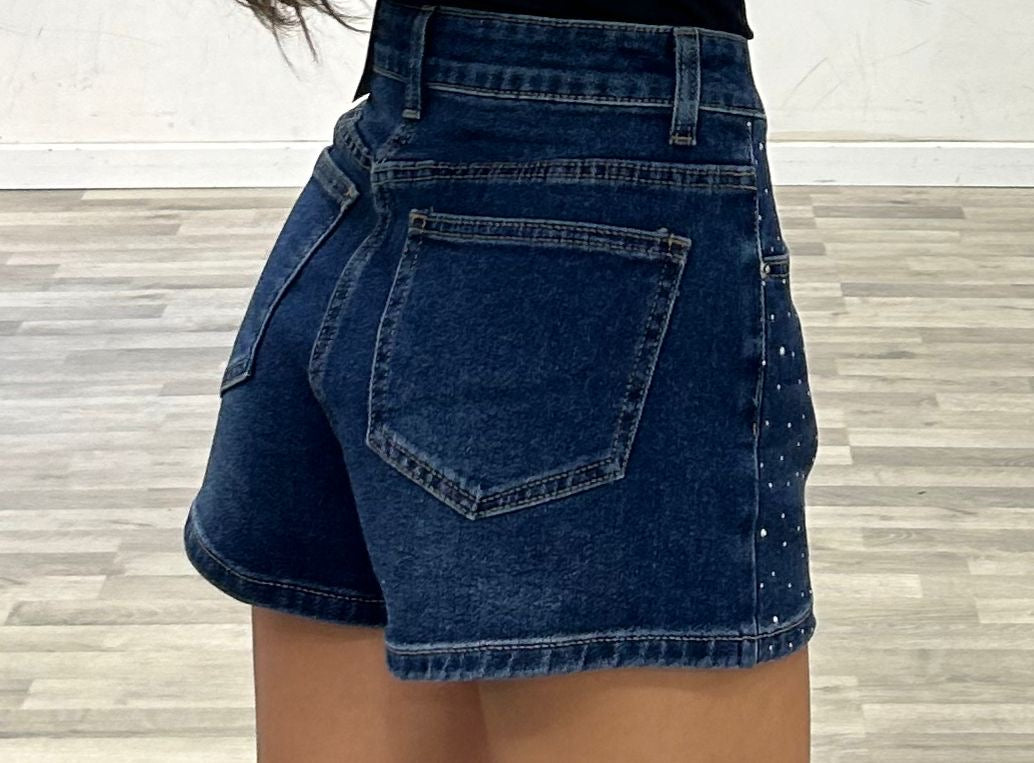 short di jeans new brillantini