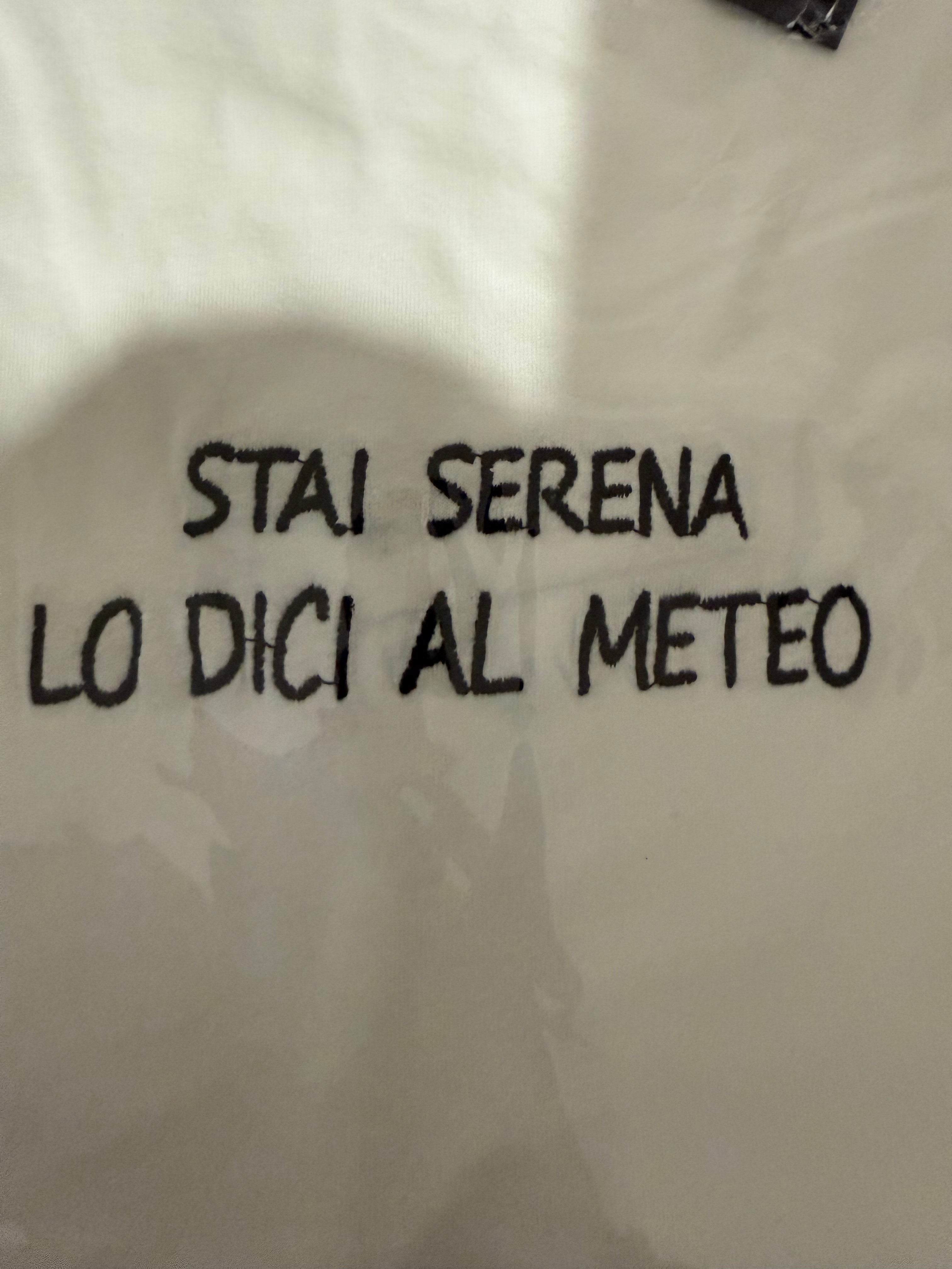 t-shirt stai serena lo dici al meteo
