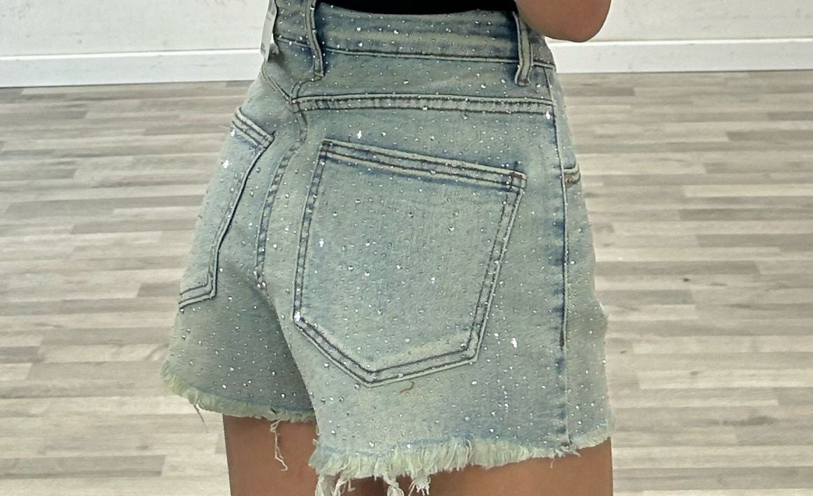 short di jeans sabbiato