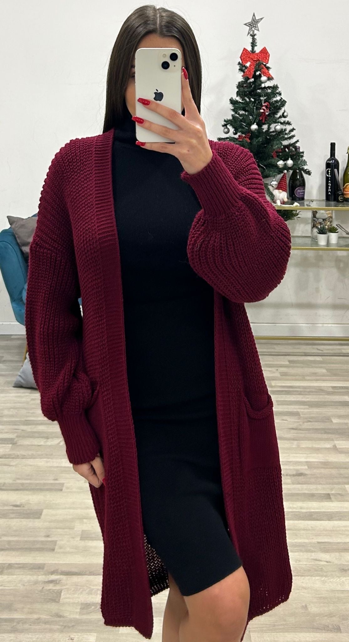 cardigan costa inglese con tasche