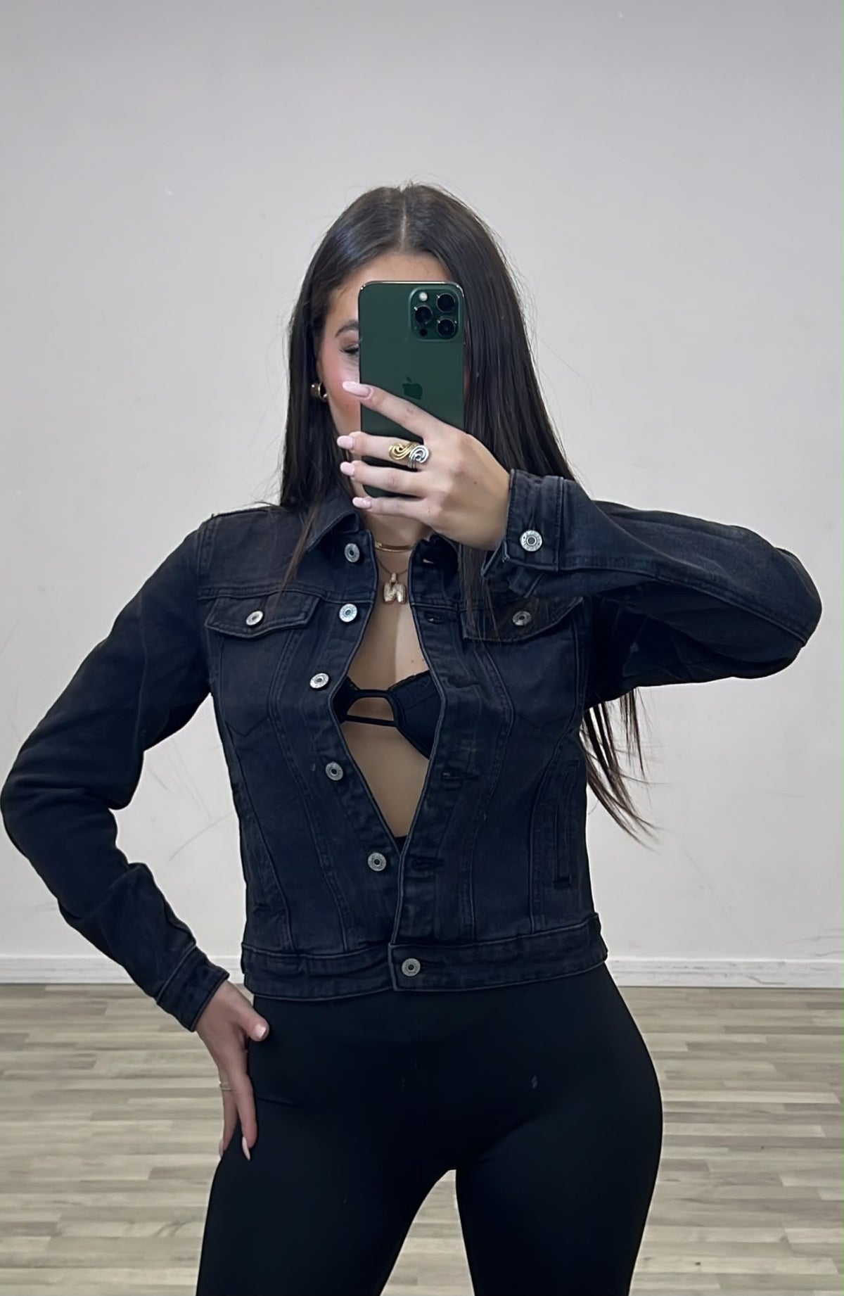 giubbino di jeans black joli'