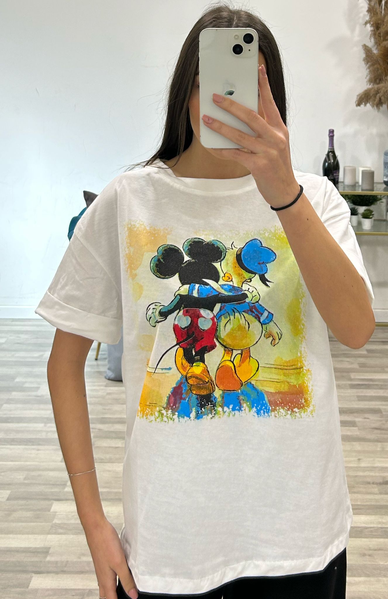 t-shirt topolino e paperino