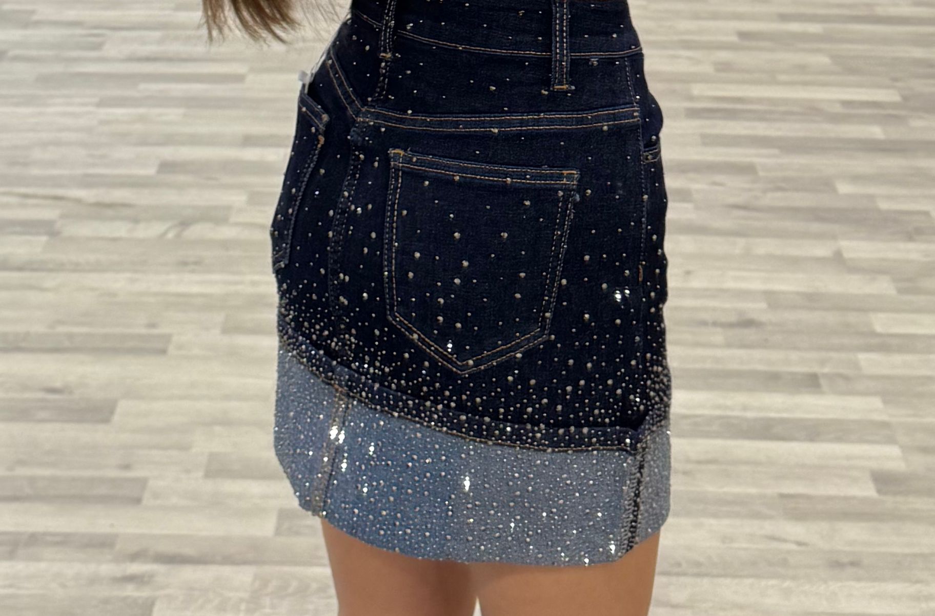 gonna di jeans con brillantini