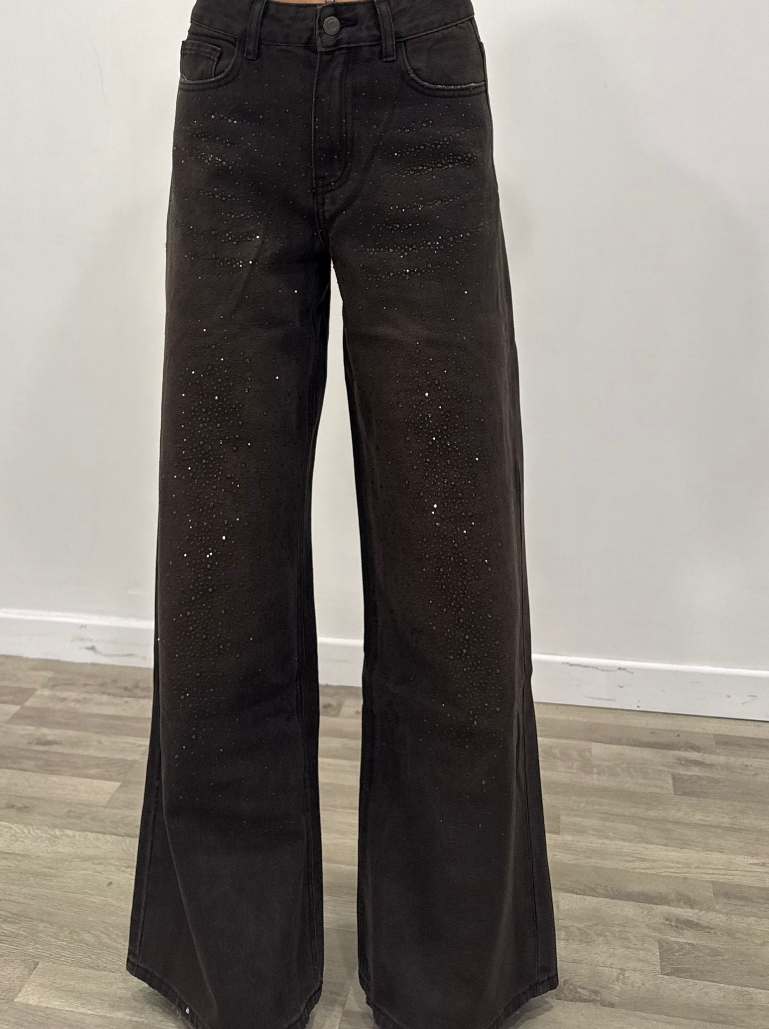 jeans new brown con brillantini