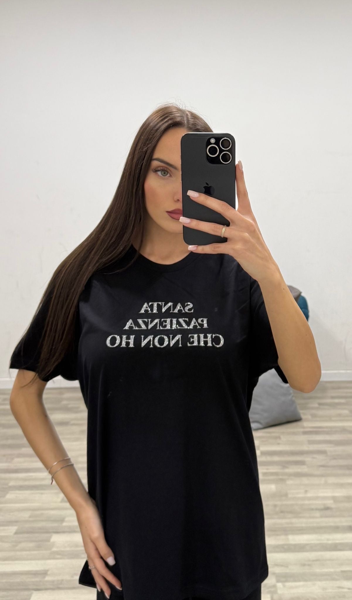 t-shirt santa pazienza che noin ho