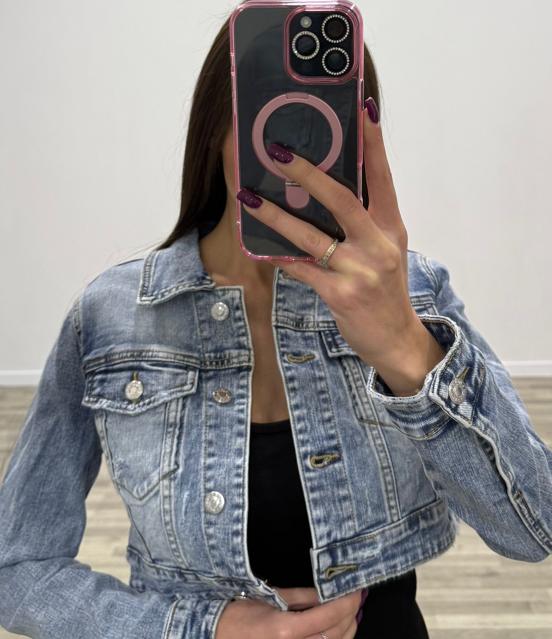 giubbino di jeans corto denim