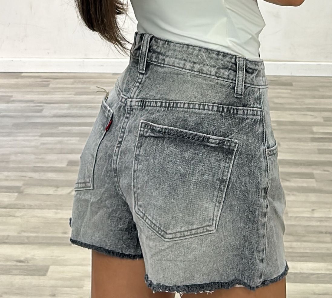 short di jeans grigio chiaro