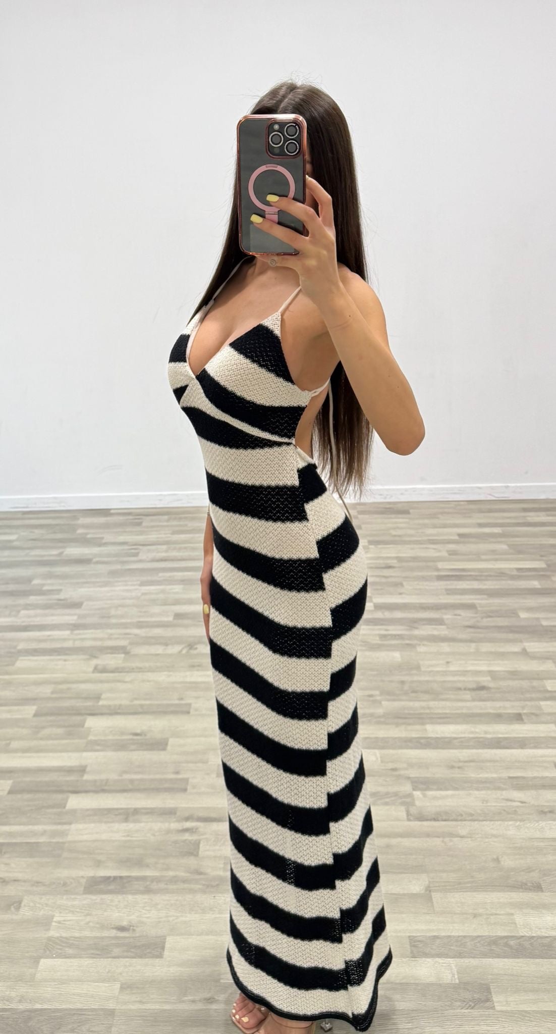 vestito uncinetto rigato zante