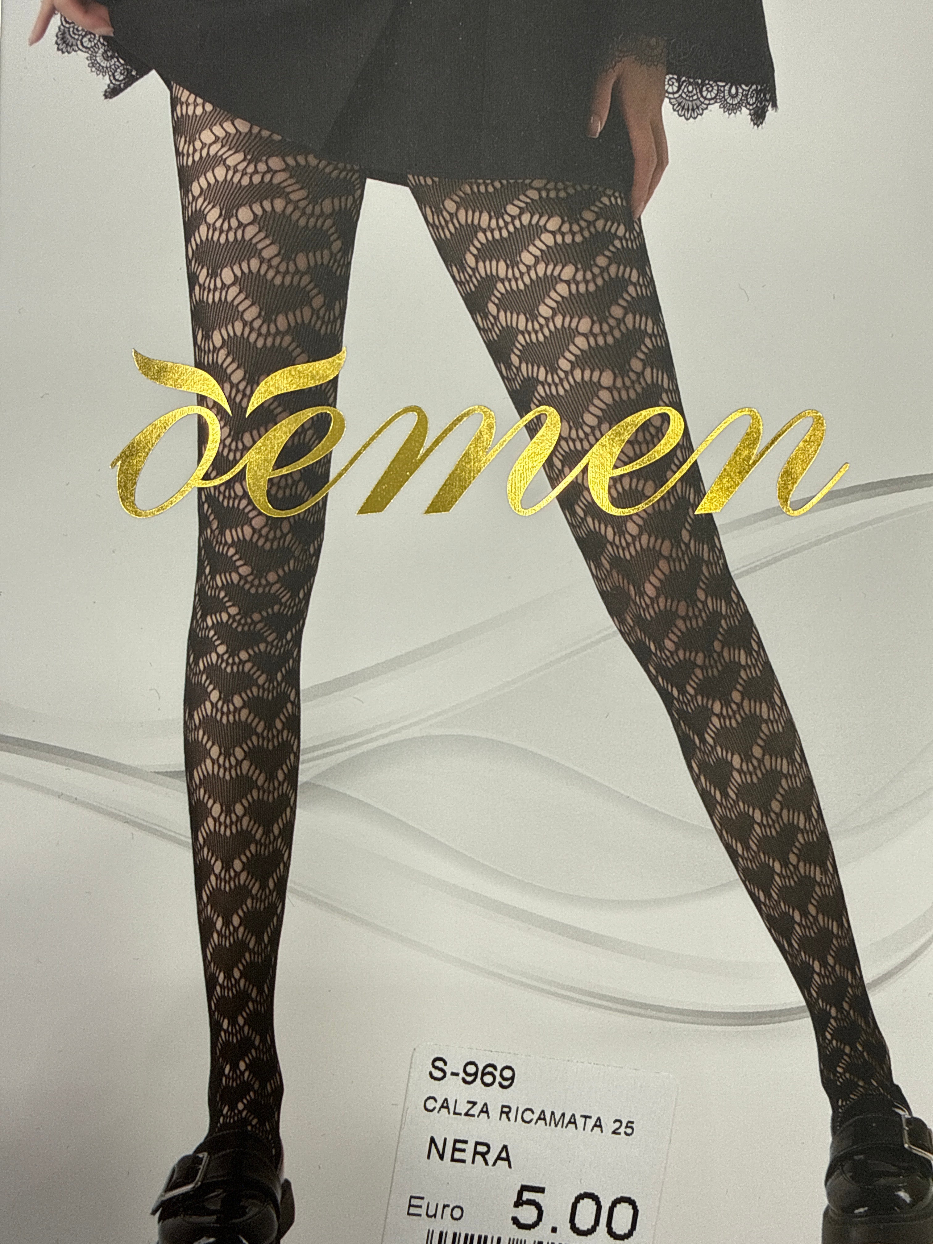 calza ricamata 25