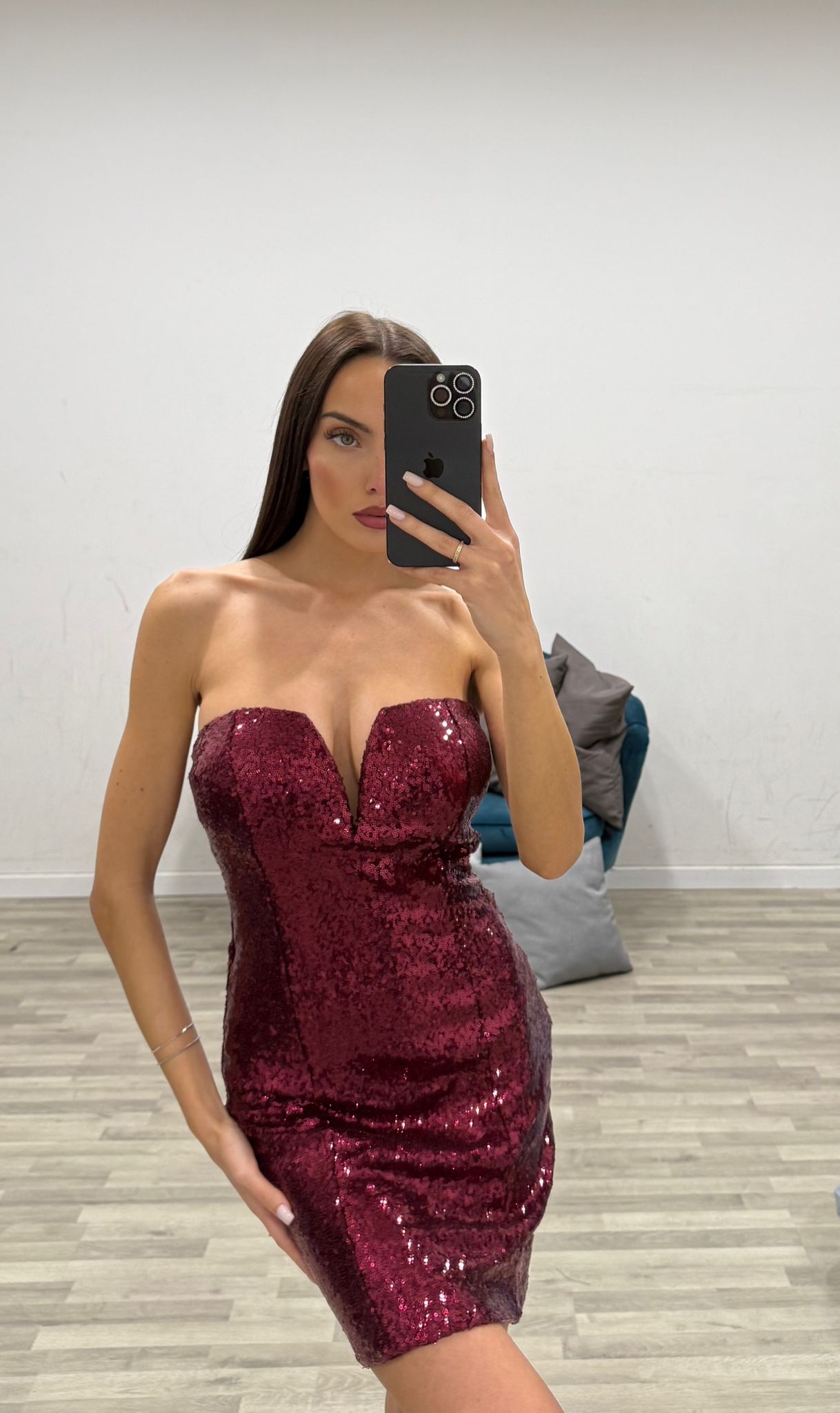 vestitino bloom in paillettes