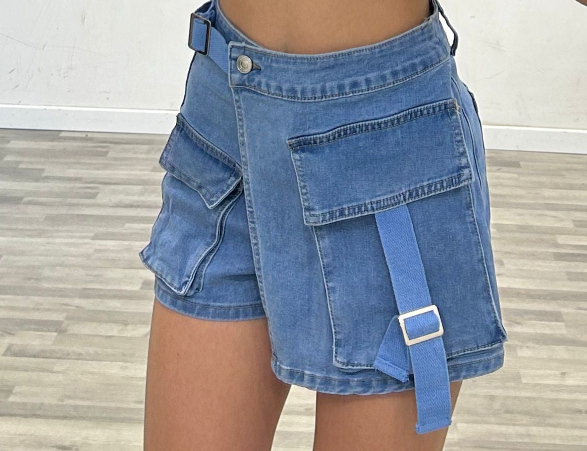 gonna di jeans con tasche