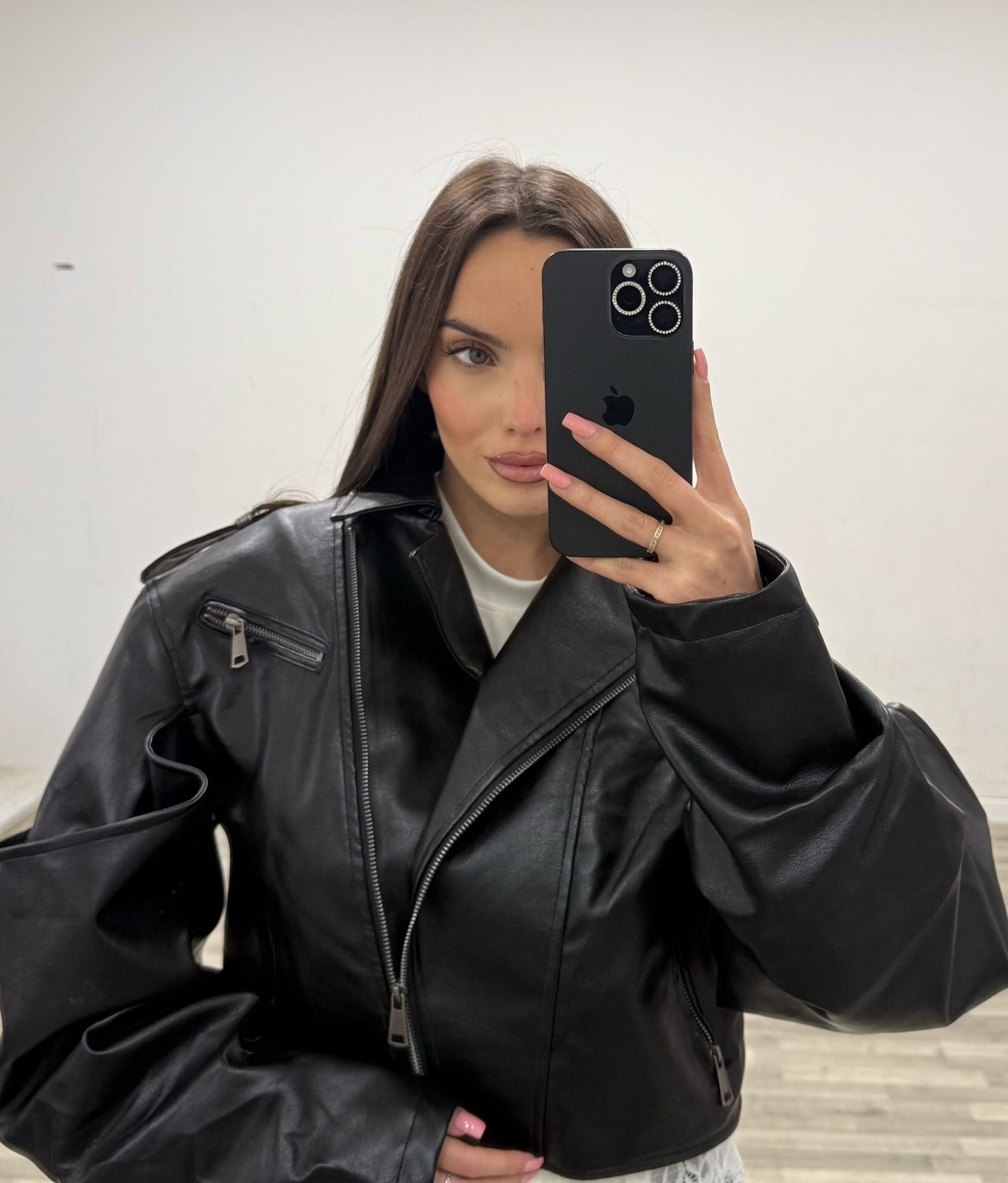 giubbino in ecopelle fly