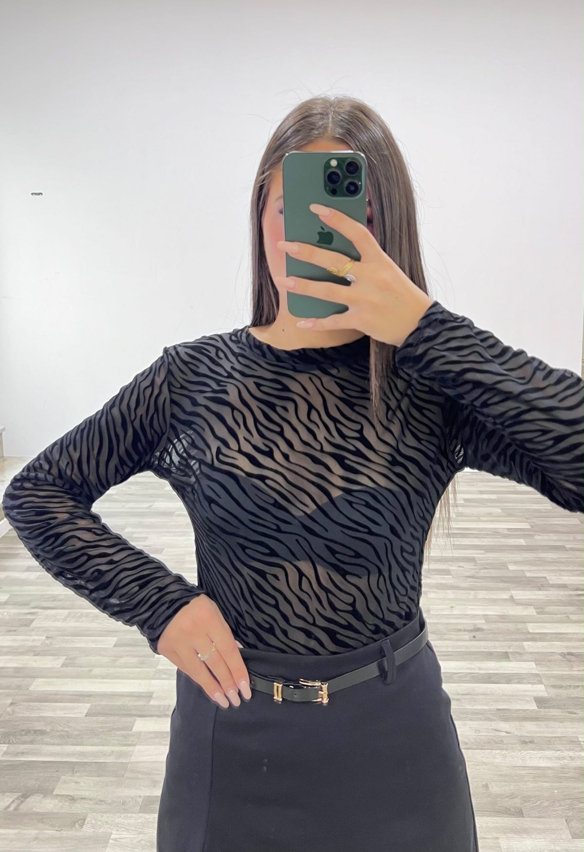 body zebrato girocollo