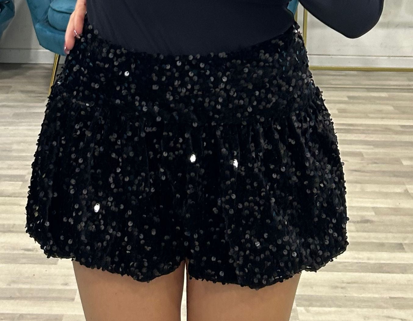 gonna palloncino con paillettes
