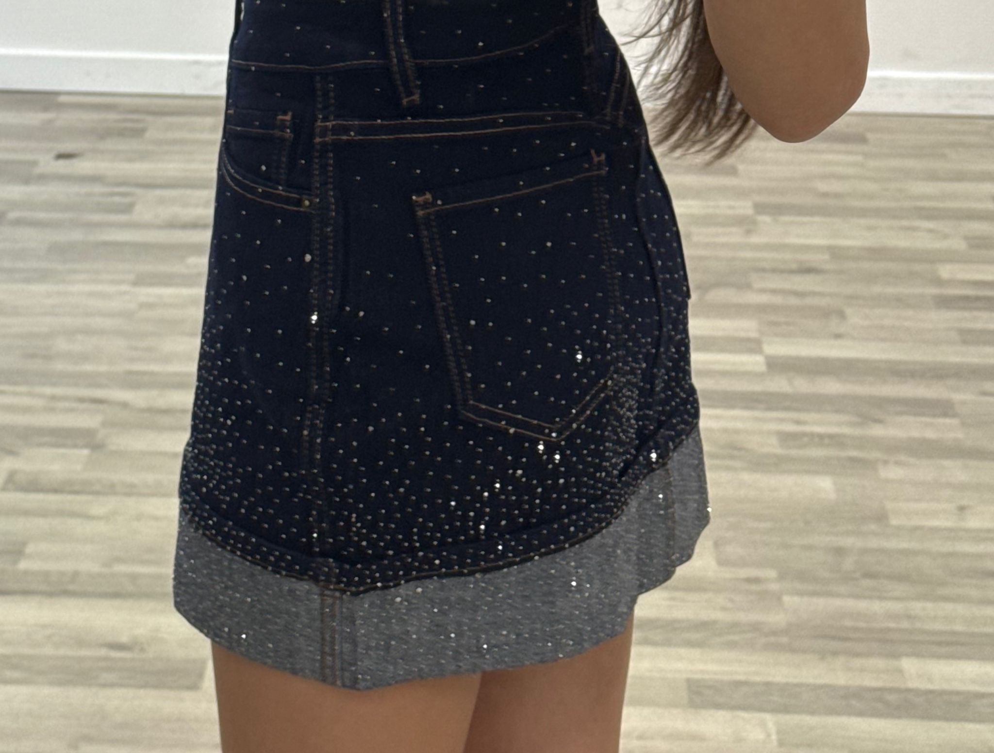 gonna jeans brillantini