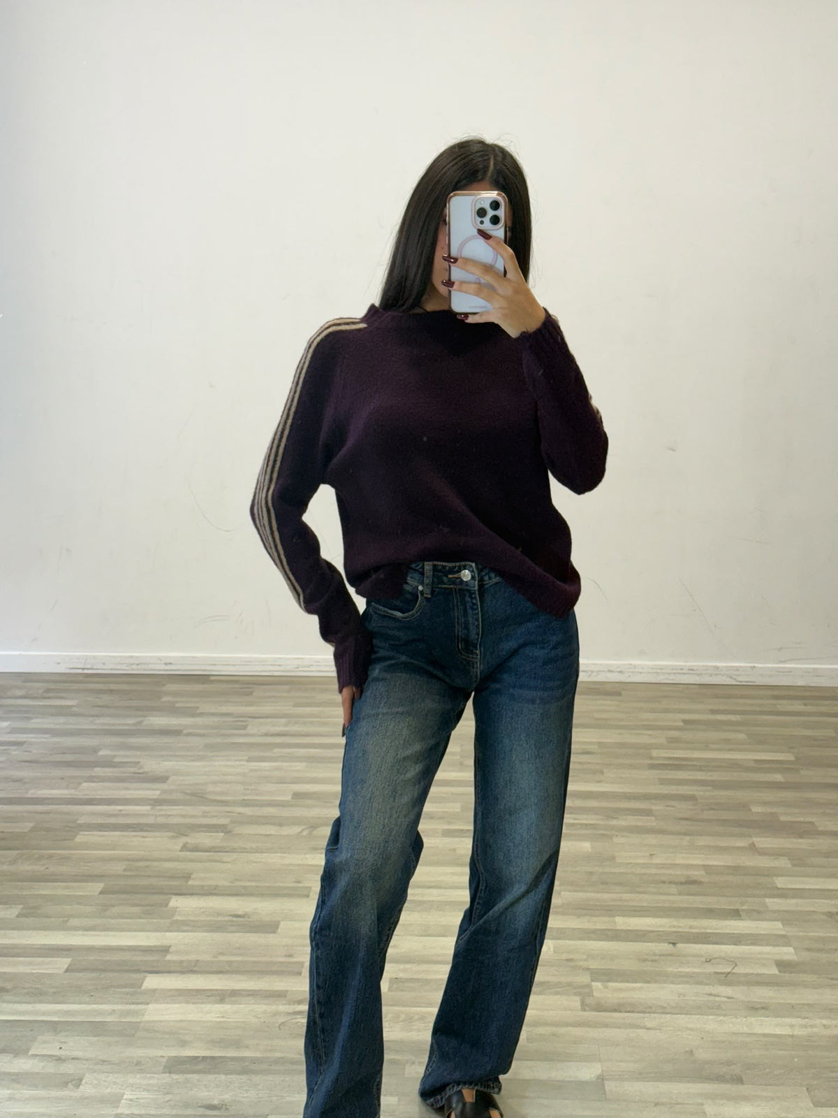 pull con righe laterali