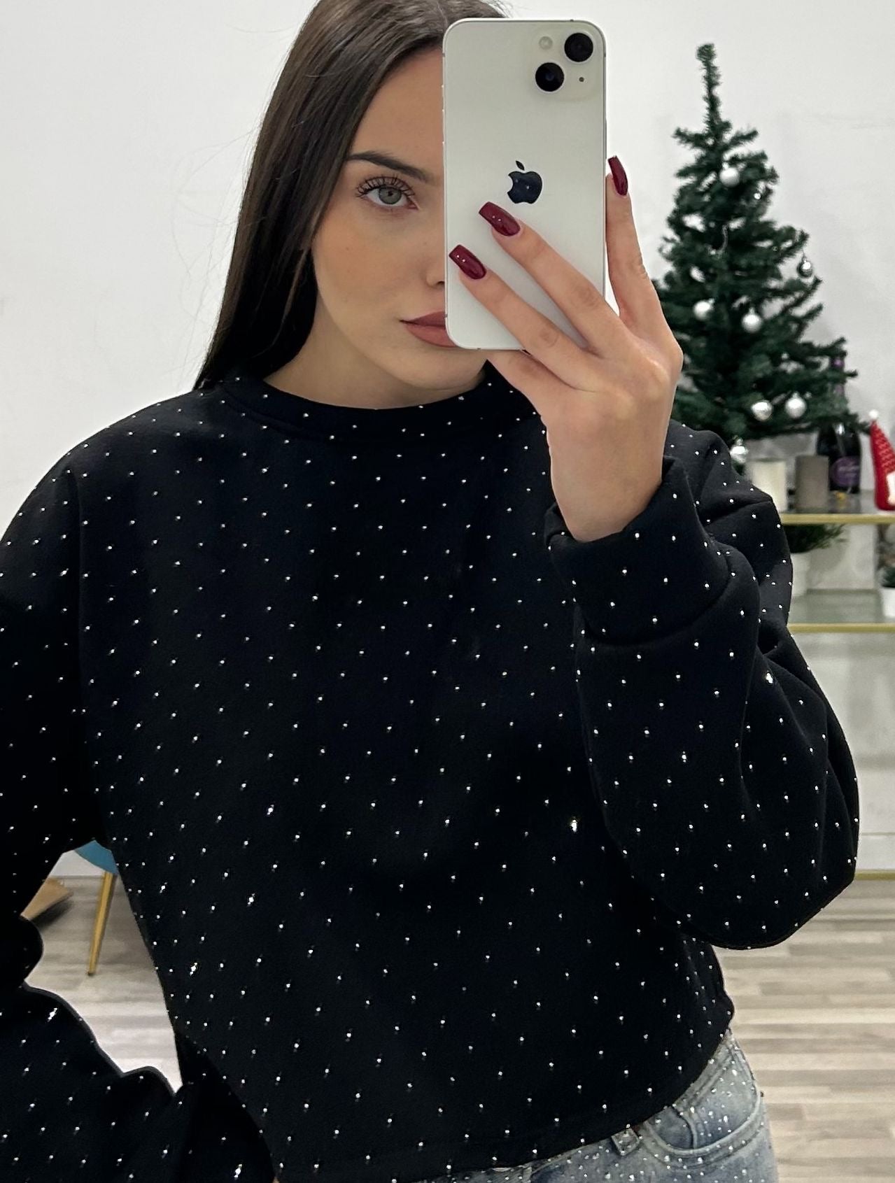 felpa girocollo corta loren