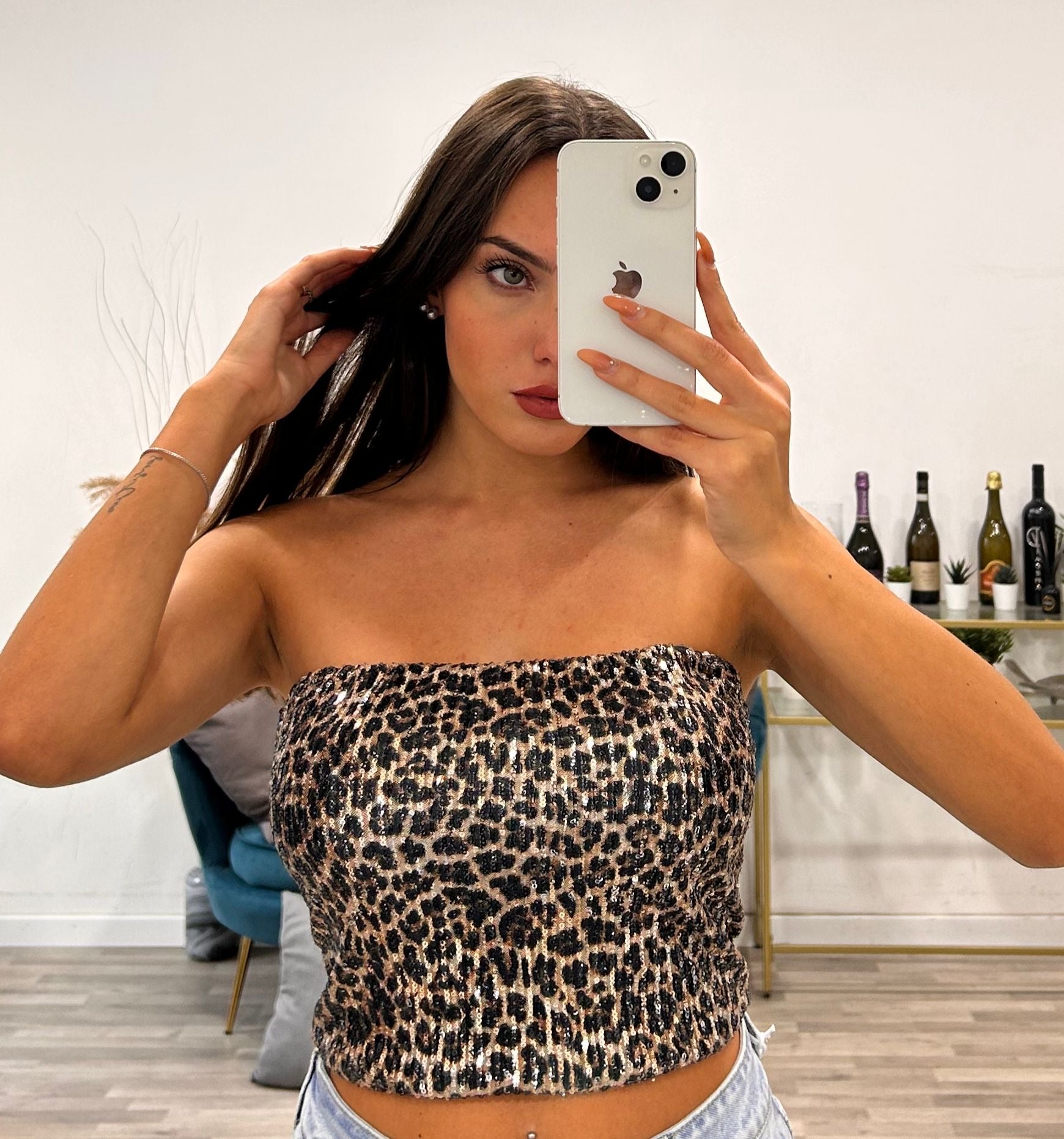 fascia con glitter maculata