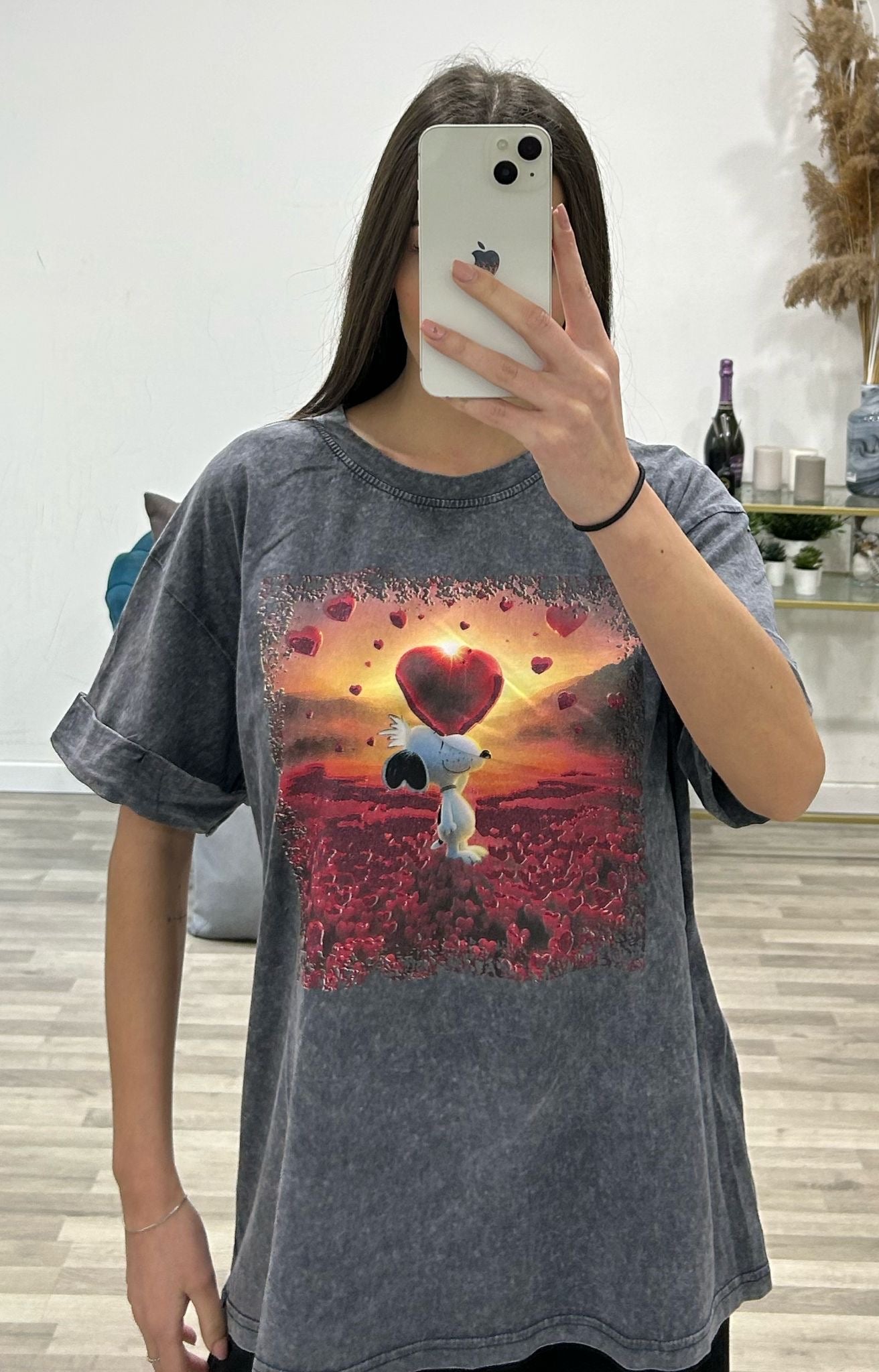 t-shirt snoopy heart