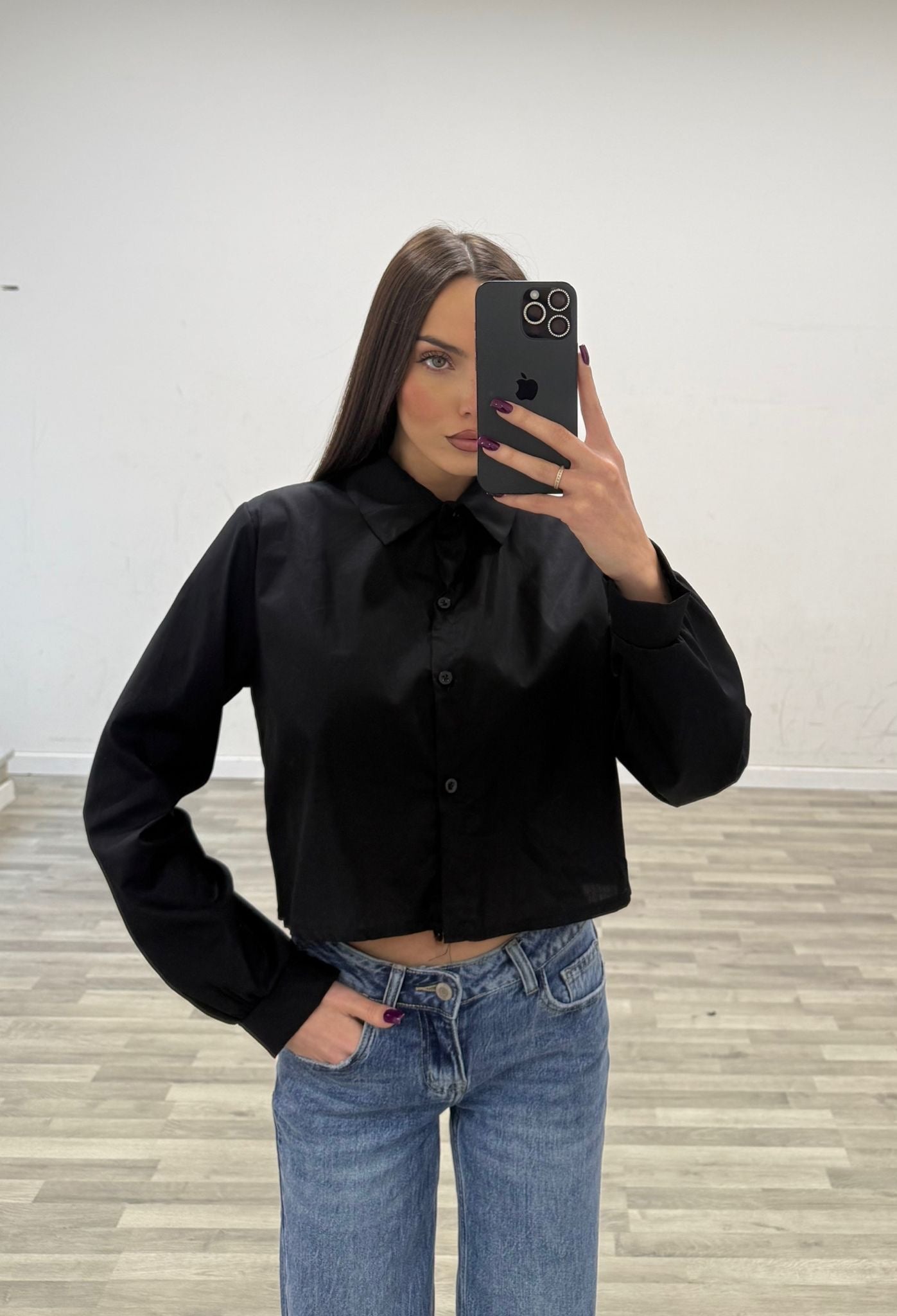 camicia corta di cotone