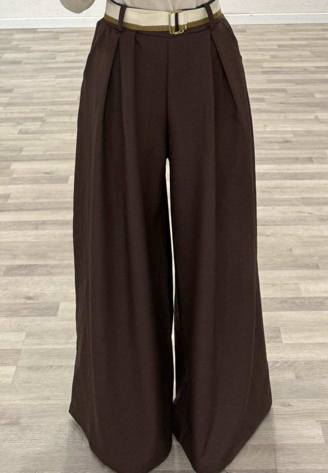 pantalone palazzo con cintura