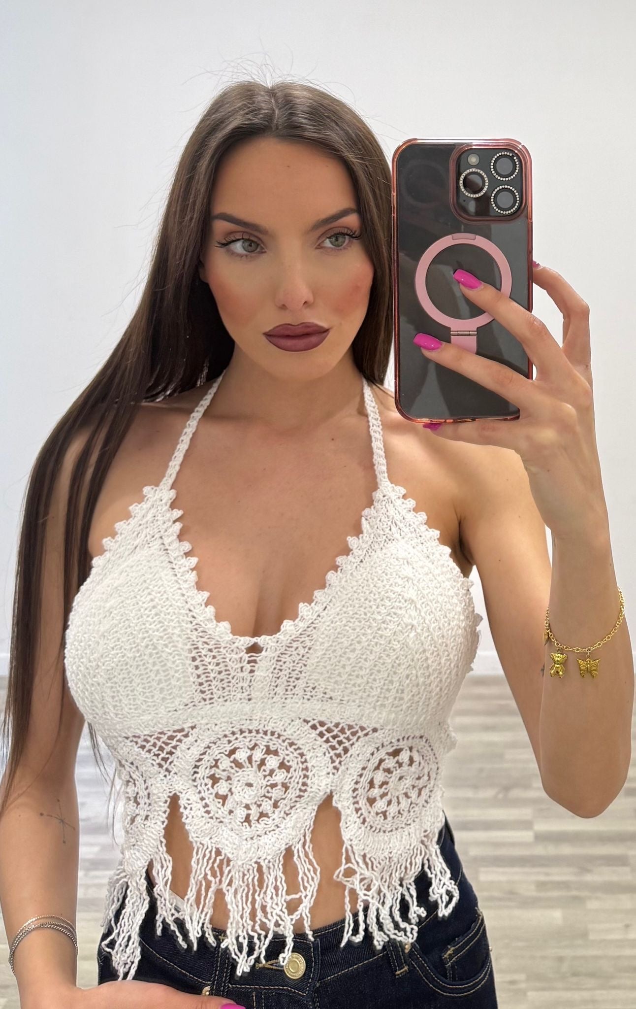 top uncinetto levante