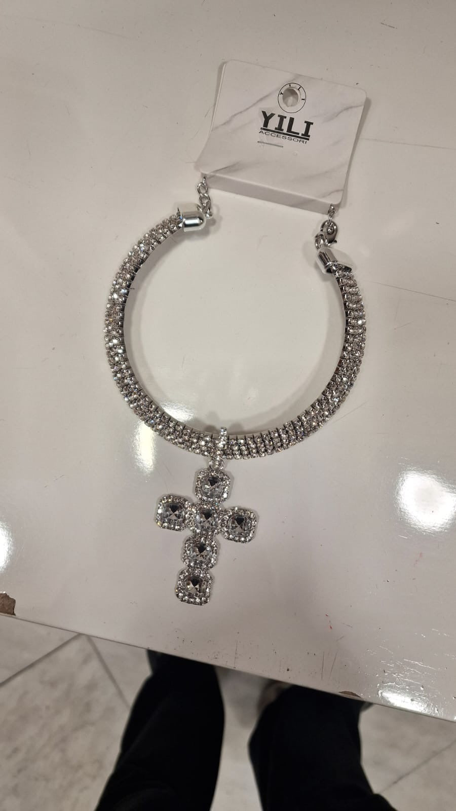 collana con croce elisa