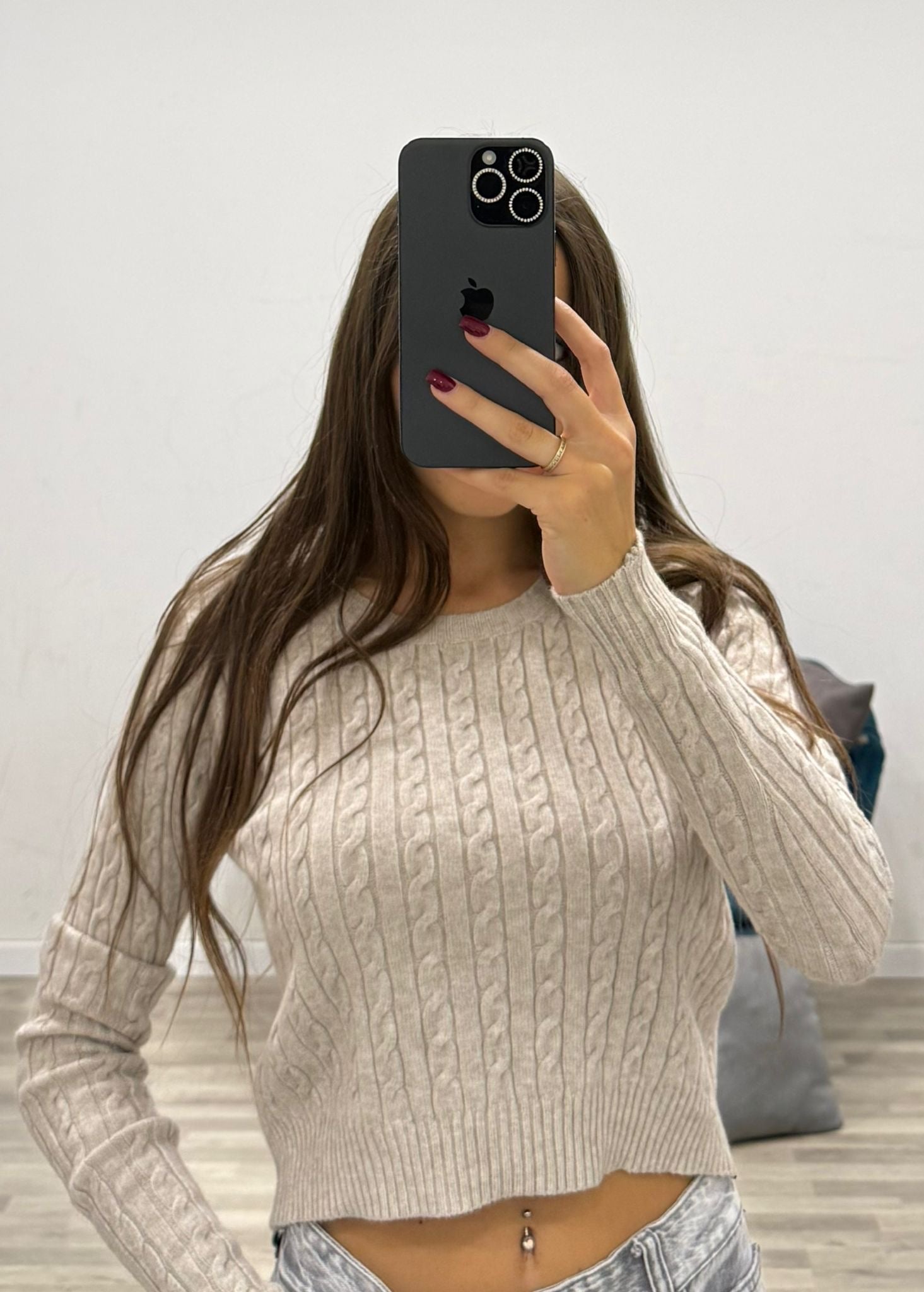 maglia corta con treccine