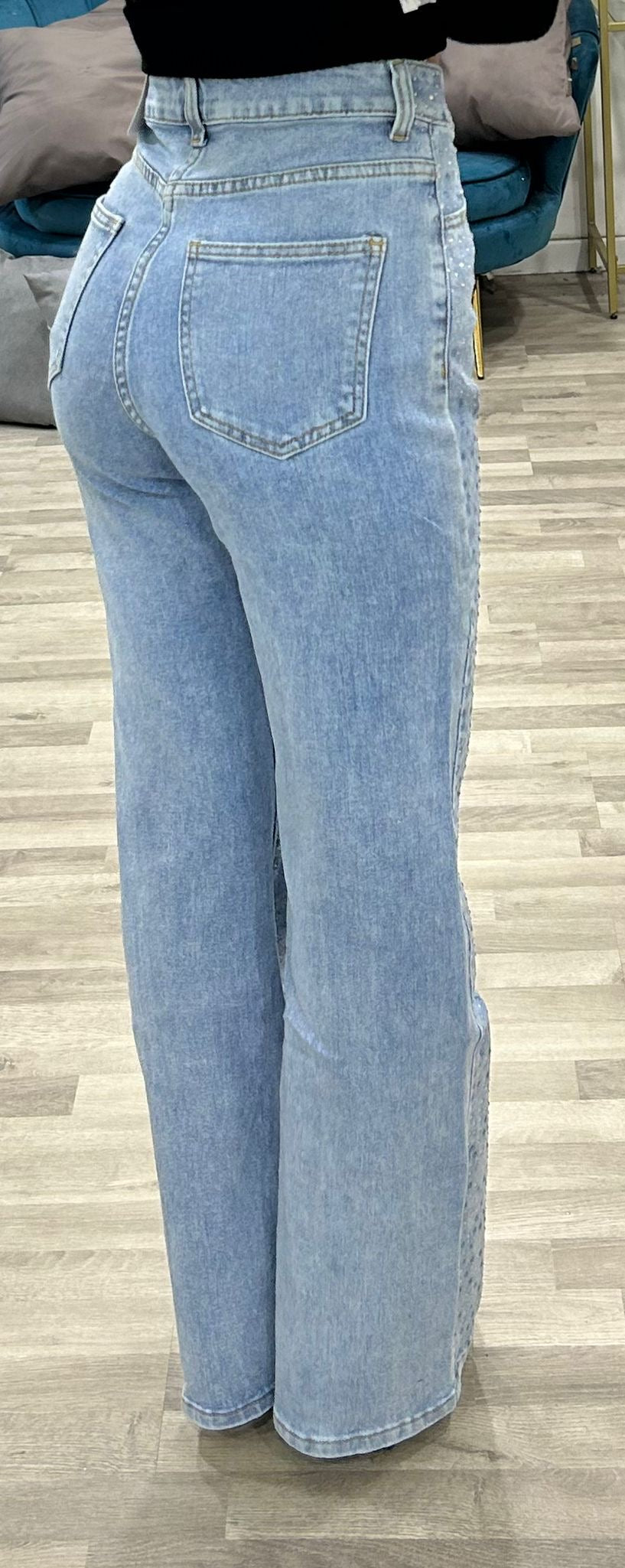 jeans con brillantini soleil