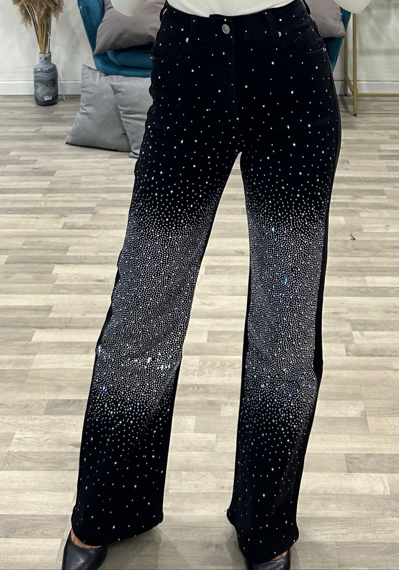 jeans con brillantini lisa