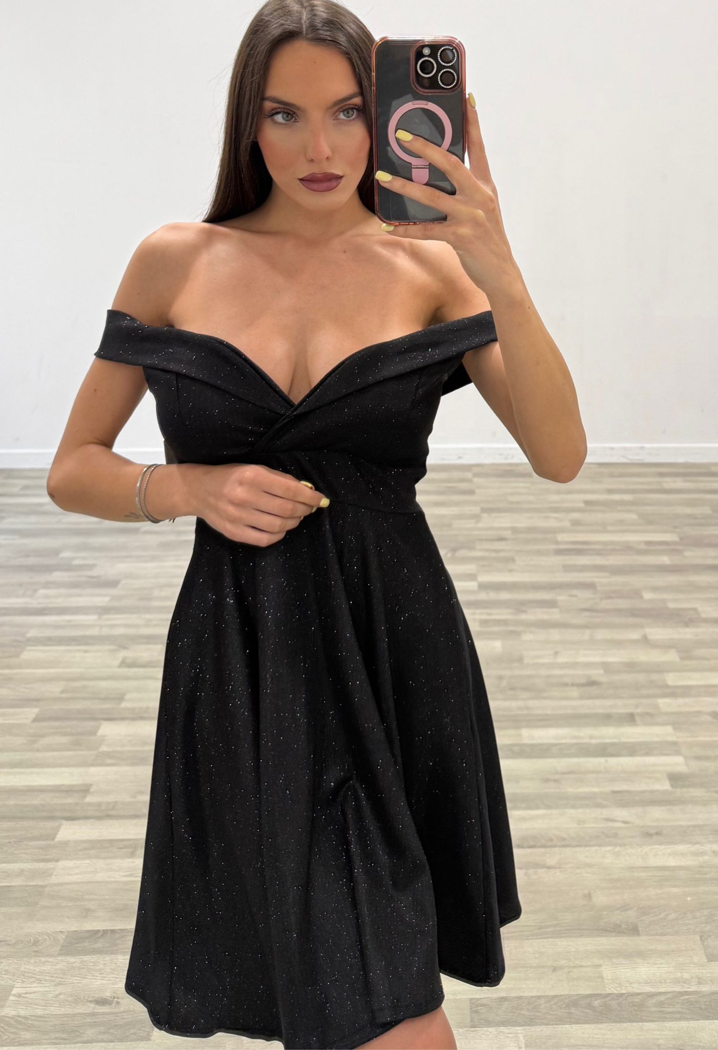 vestitino scollo cuore lurex