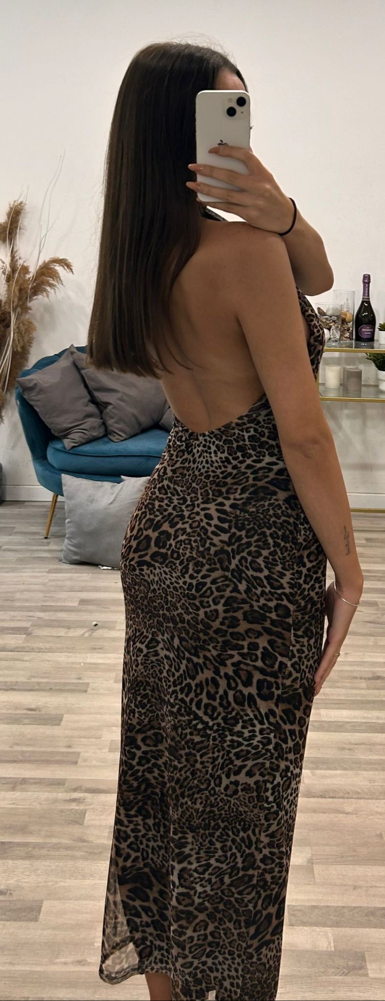 vestito leopardato marcy